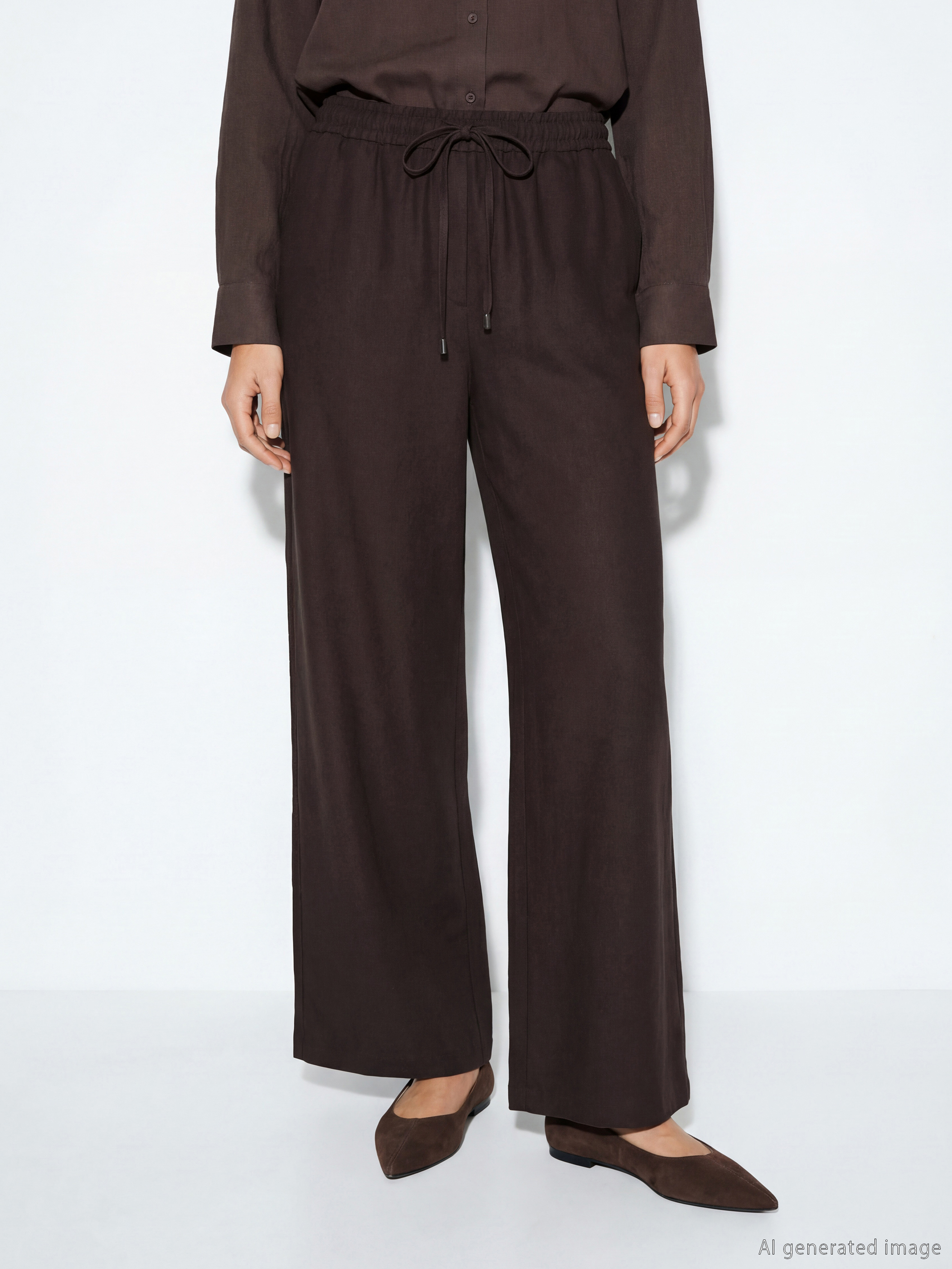 Woman BROWN Trousers-1