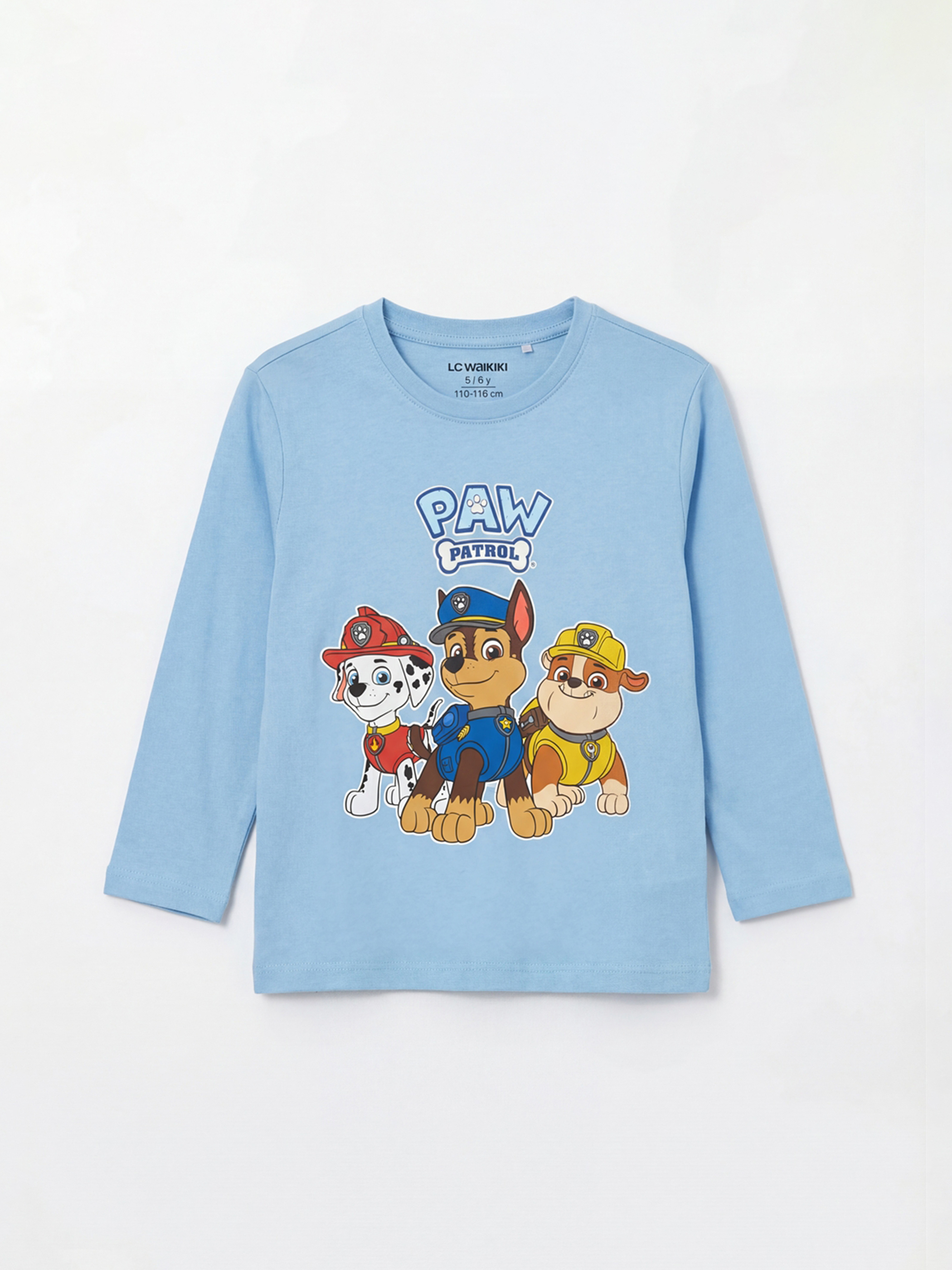 Mavi Bisiklet Yaka Paw Patrol Erkek Çocuk Pijama Takımı-1