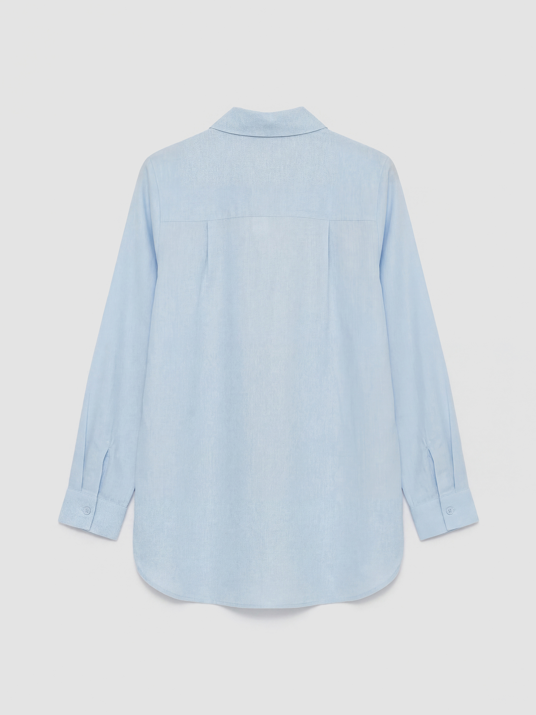 Mavi Dokulu Kadın Gömlek Tunik-5