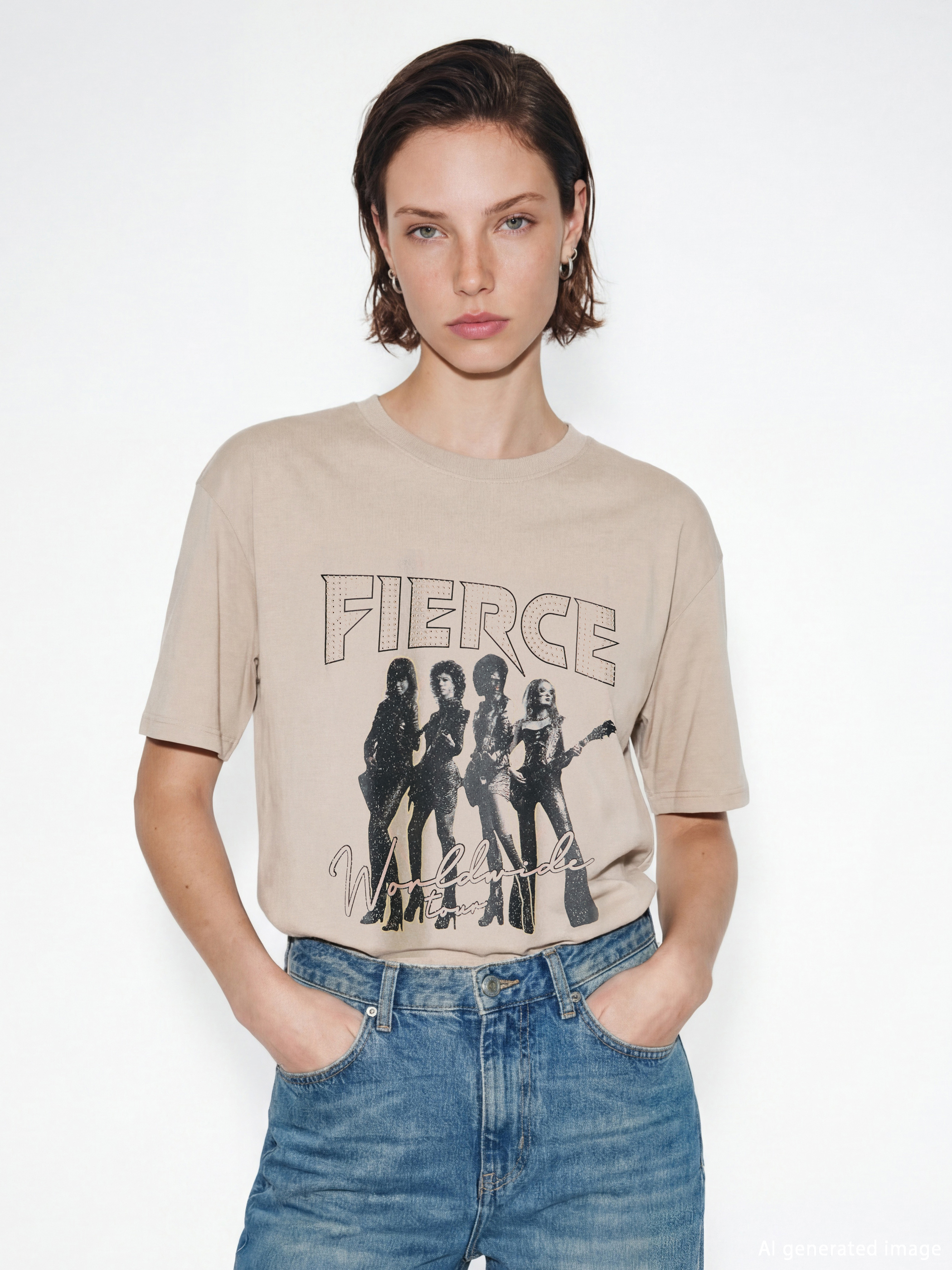 LCW Vision Woman KHAKI T-Shirt