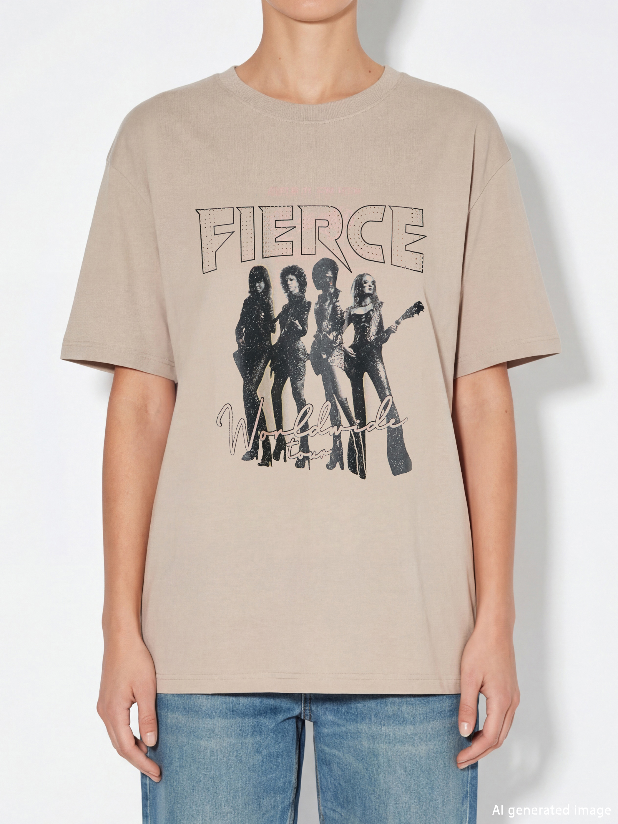 Woman KHAKI T-Shirt-2