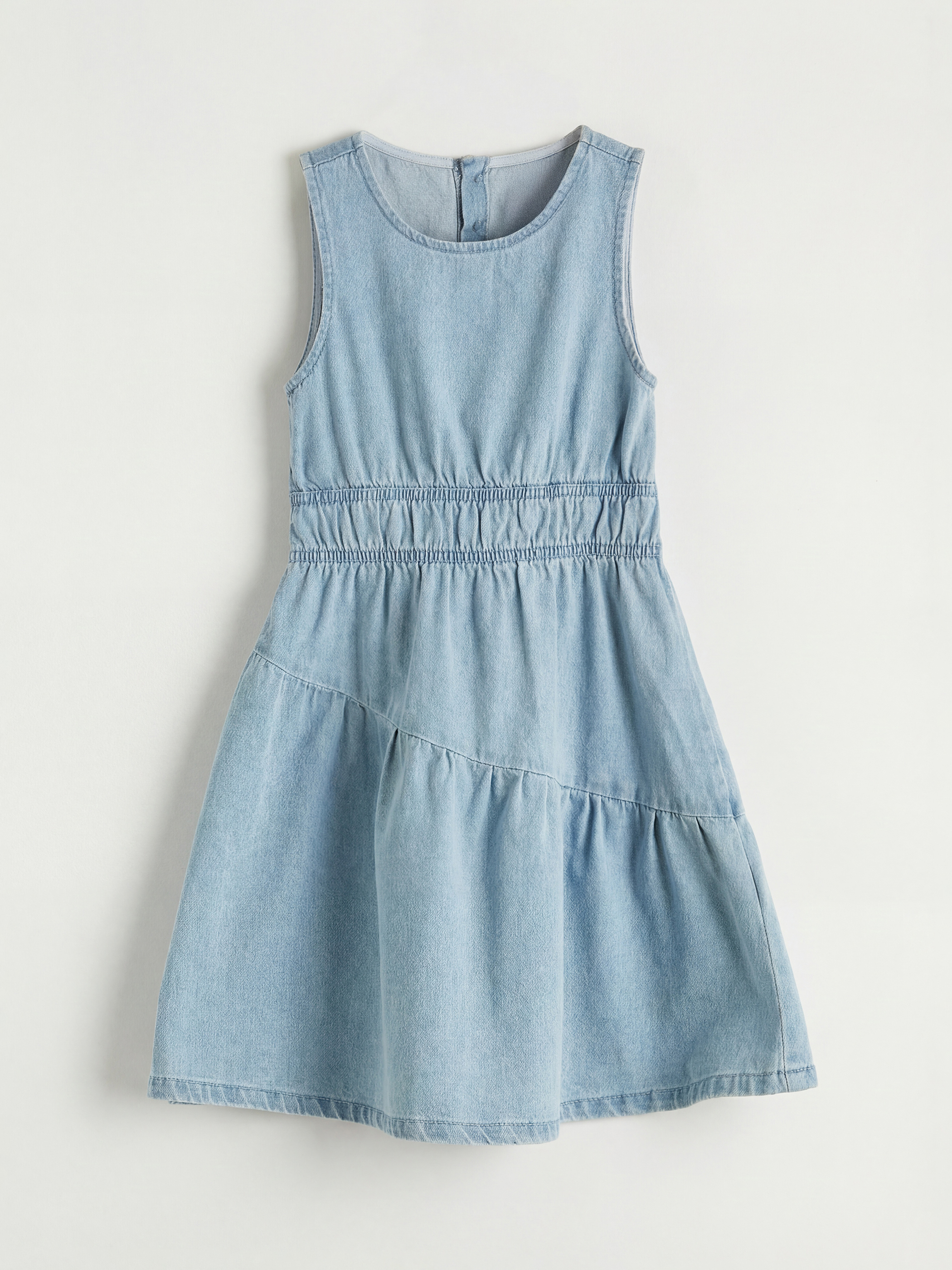 LCW Kids Mädchen Jeanskleid mit Rundhalsausschnitt