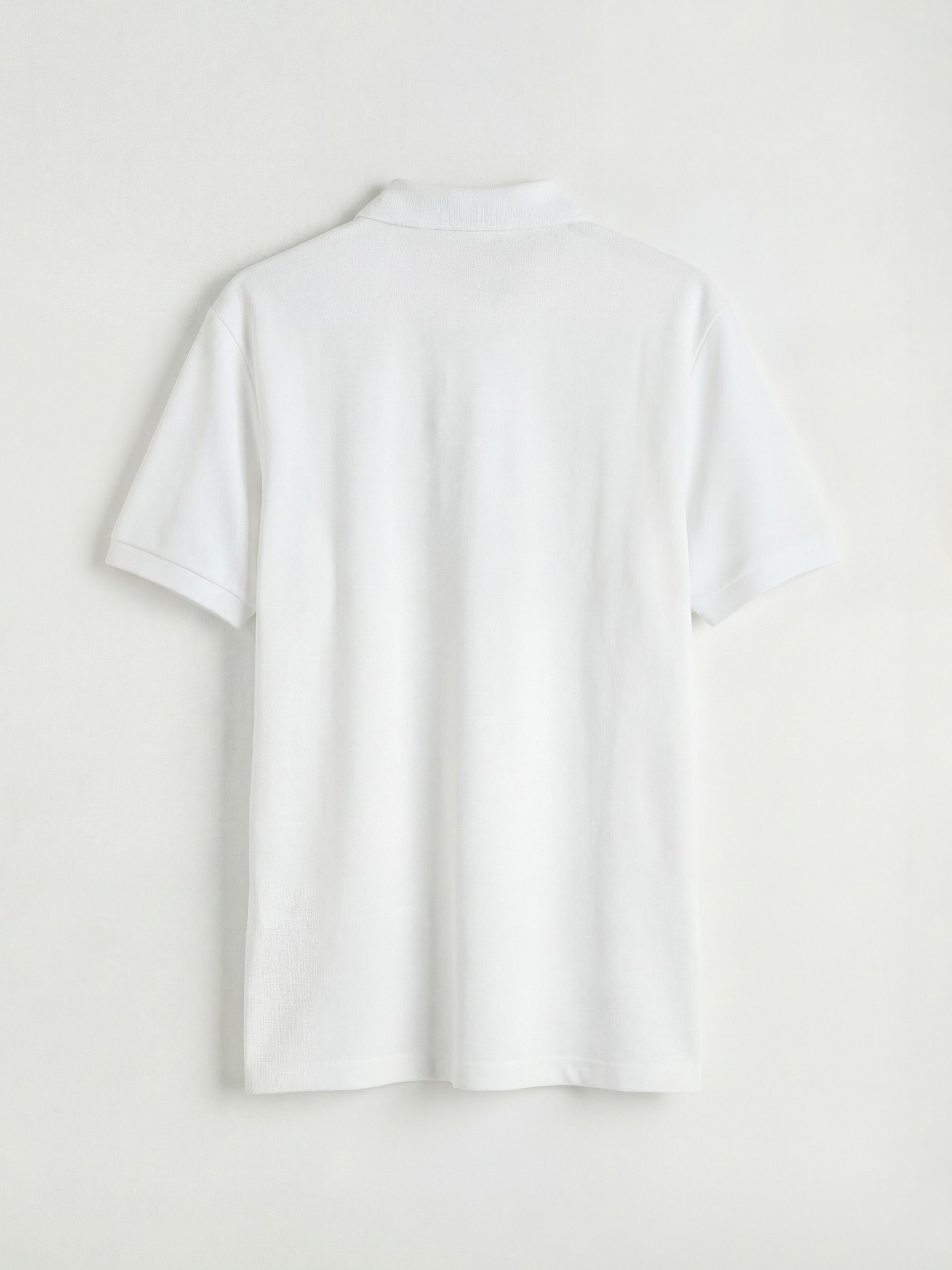 Beyaz Polo Yaka  Pike Erkek Tişört-5