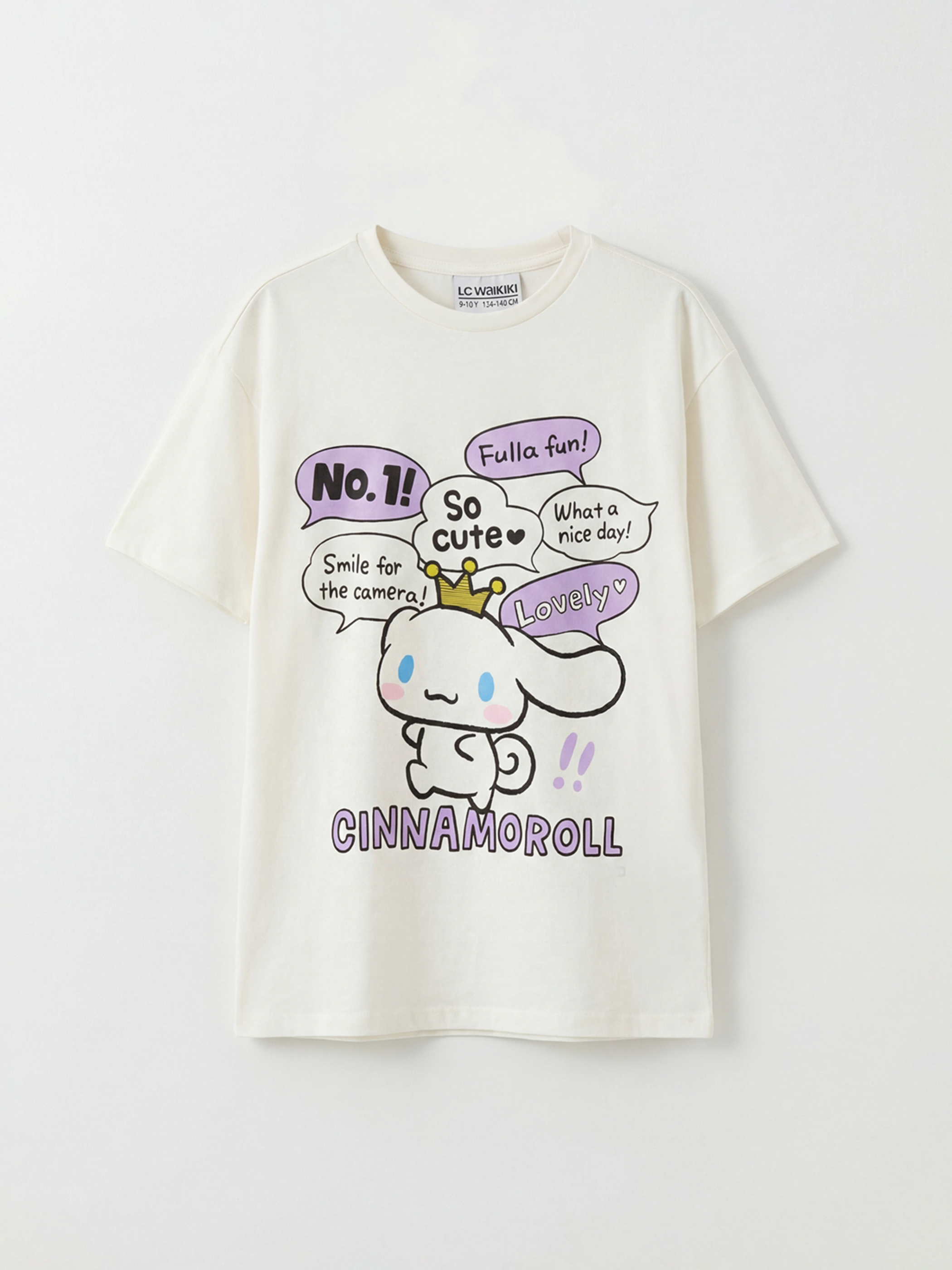LCW Kids Crew Neck Cinnamoroll Printed Girls' T-Shirt