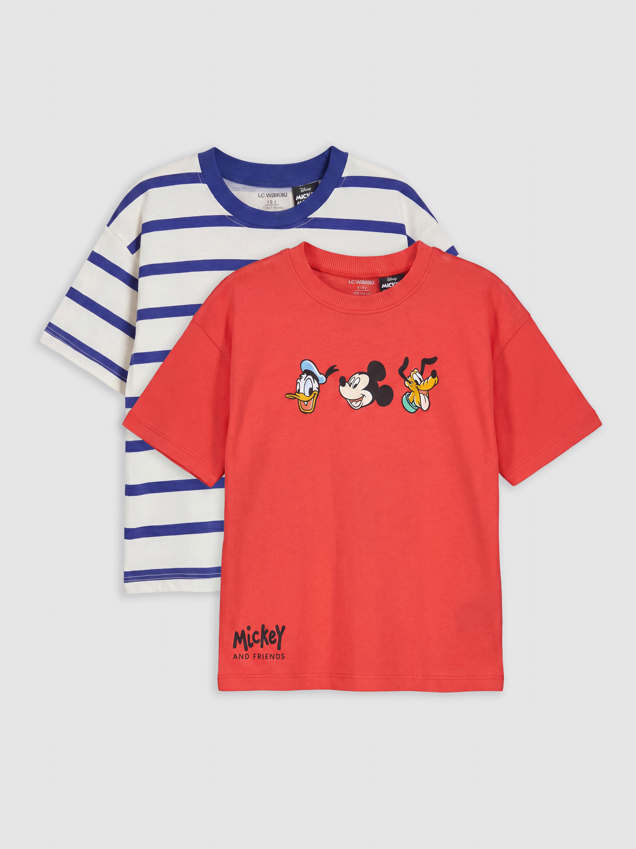 LCW Kids Mickey Mouse Baskılı Erkek Çocuk Tişört 2'li
