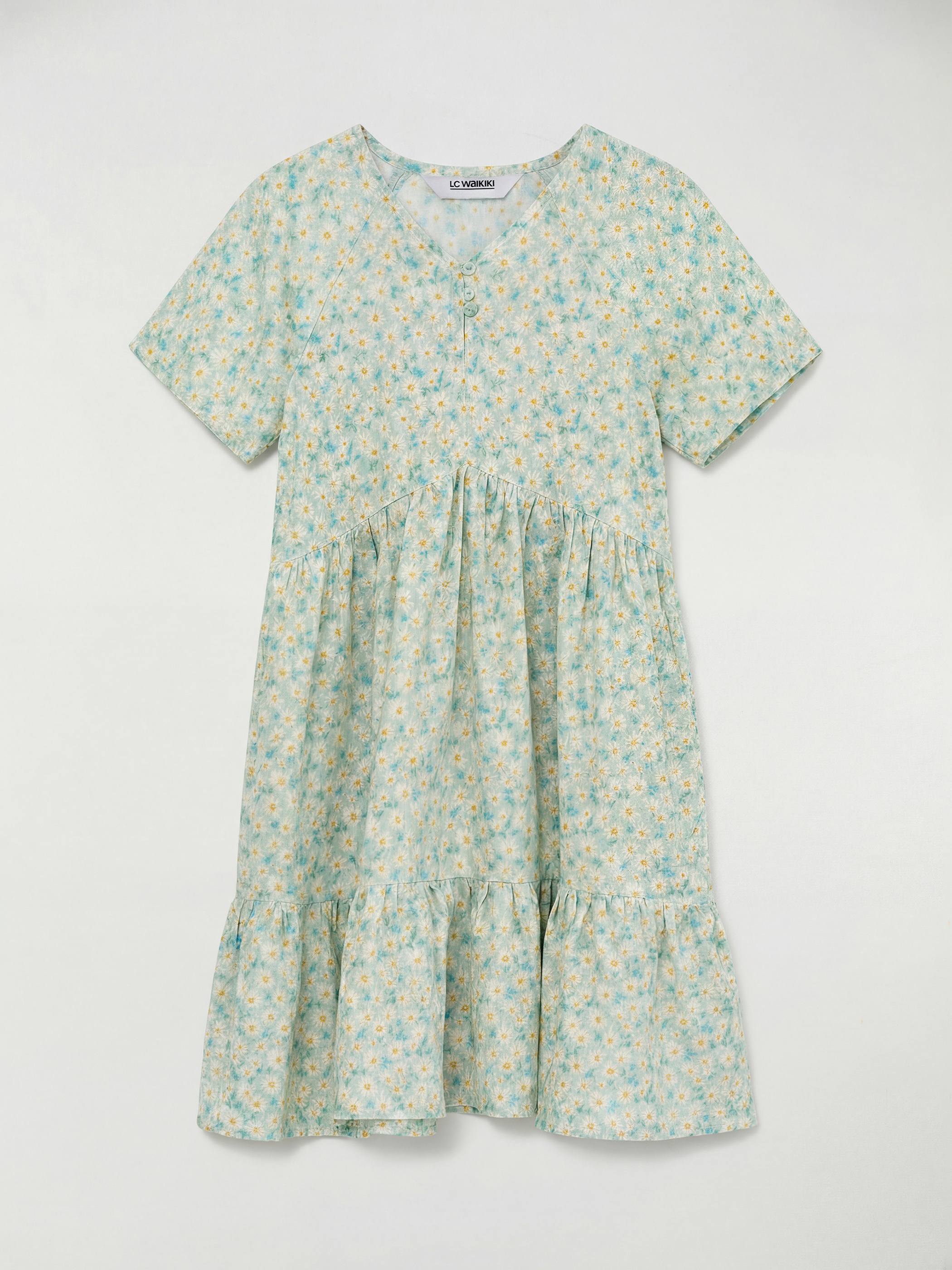 LCW Kids فستان أخضر فتاة - S6H467Z4-LRL