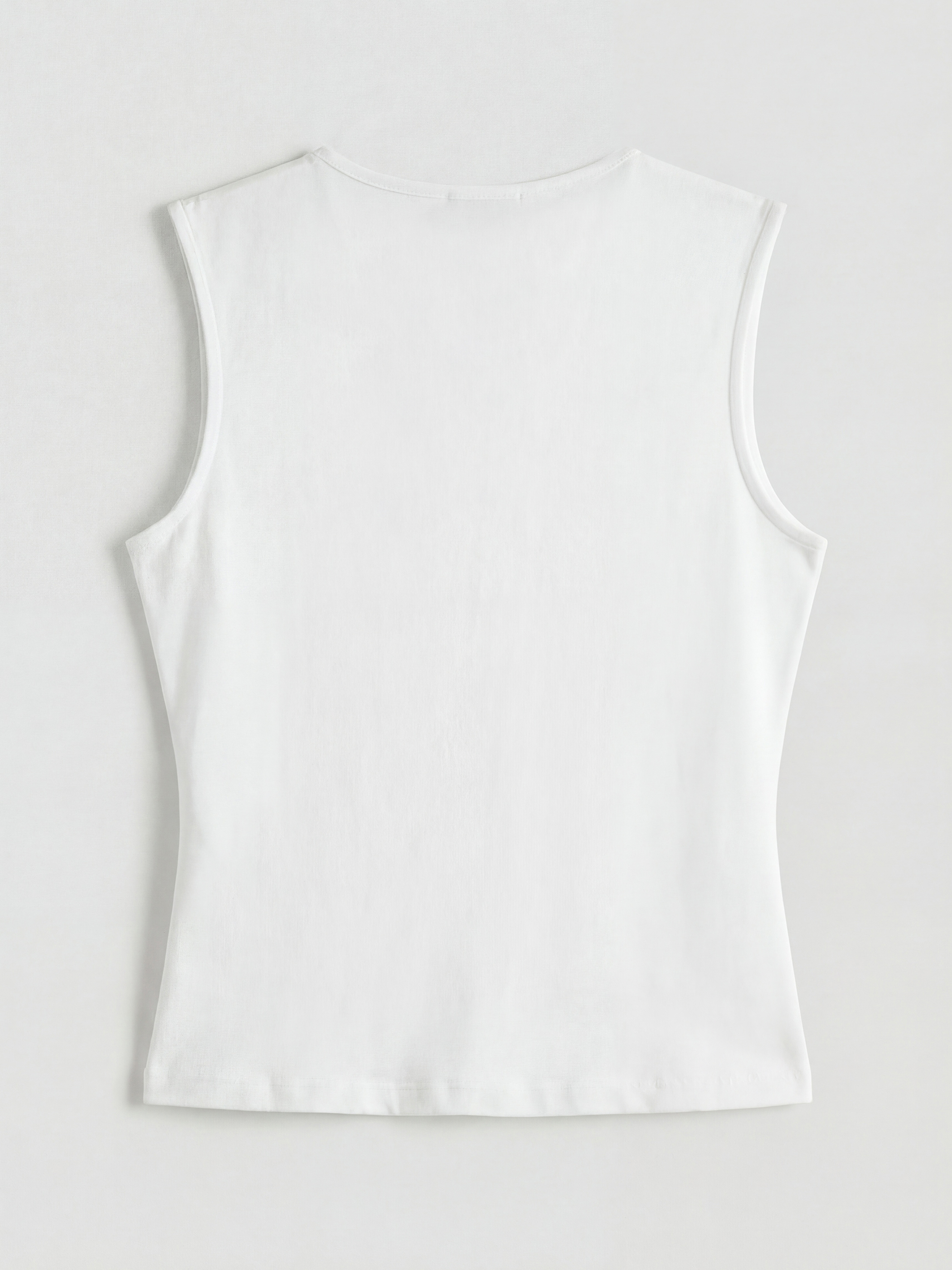 Beyaz Bisiklet Yaka Kadın Atlet-5