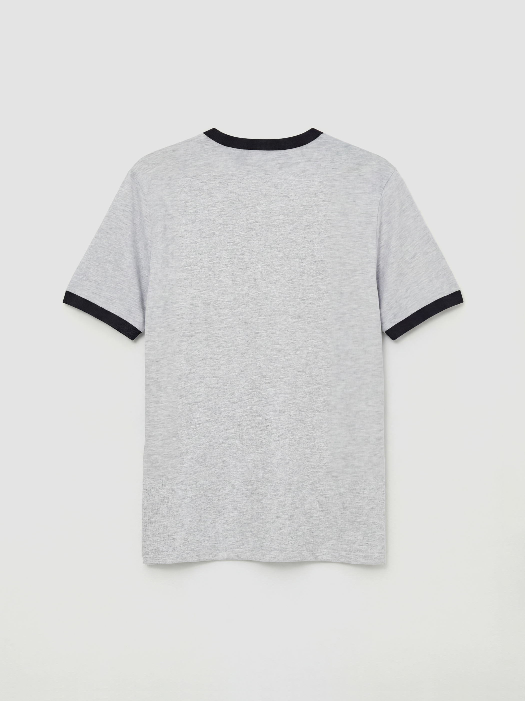 Gri Bisiklet Yaka Star Wars Baskılı Erkek Tişört-1