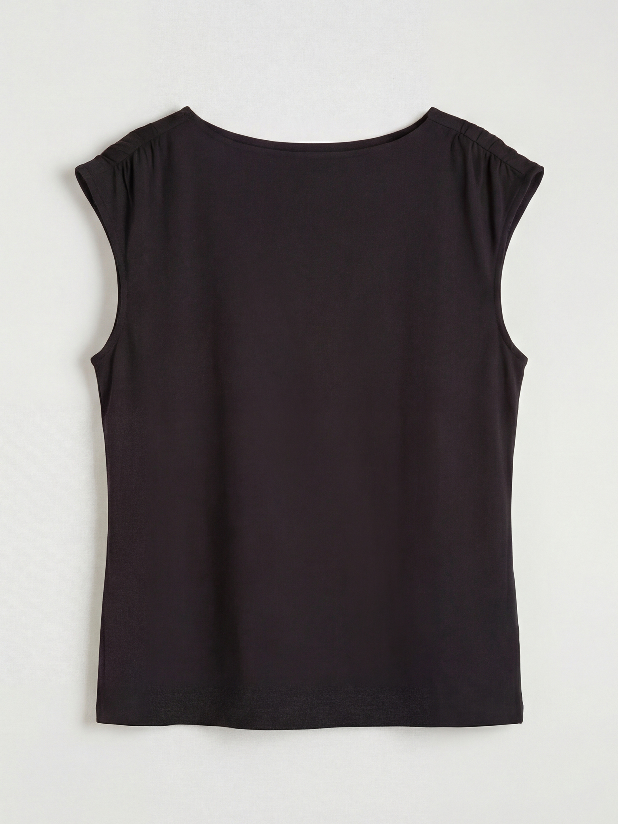 Kayık Yaka Büzgülü Bluz-5