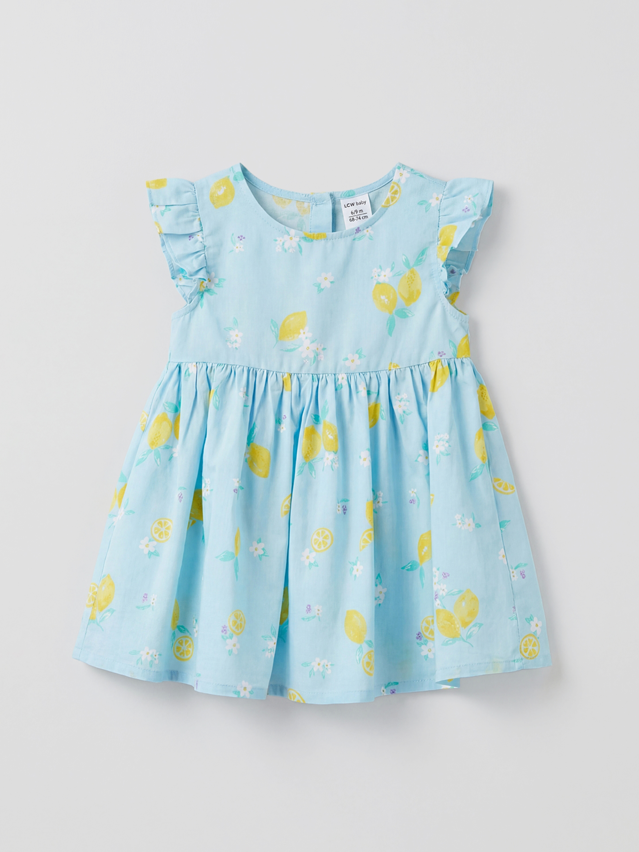 LCW Kids Lemon Ruffle Detail Girl's Dress - S6H899Z1-LQQ