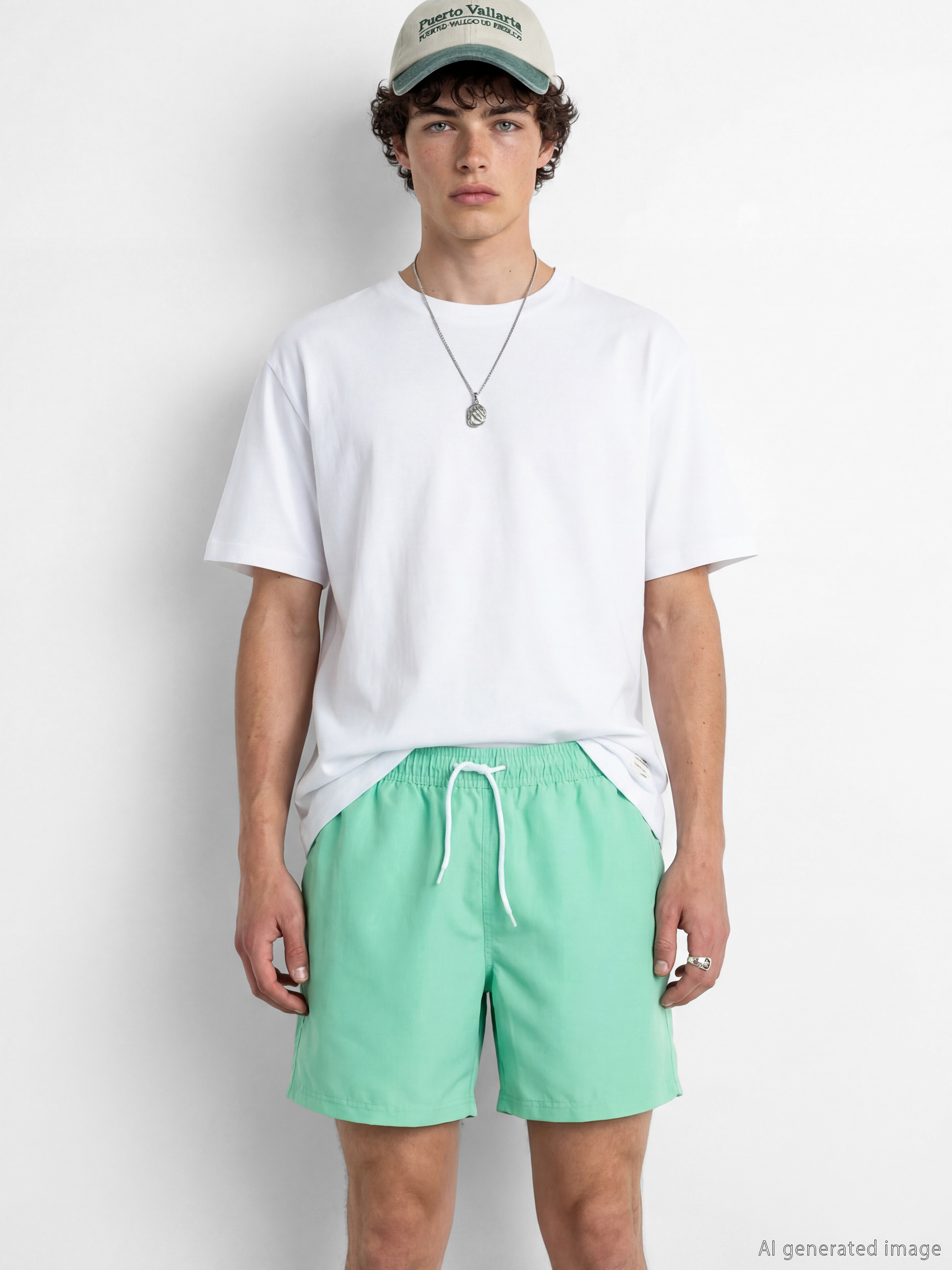 Short Basic Men's Swimming Shorts-2