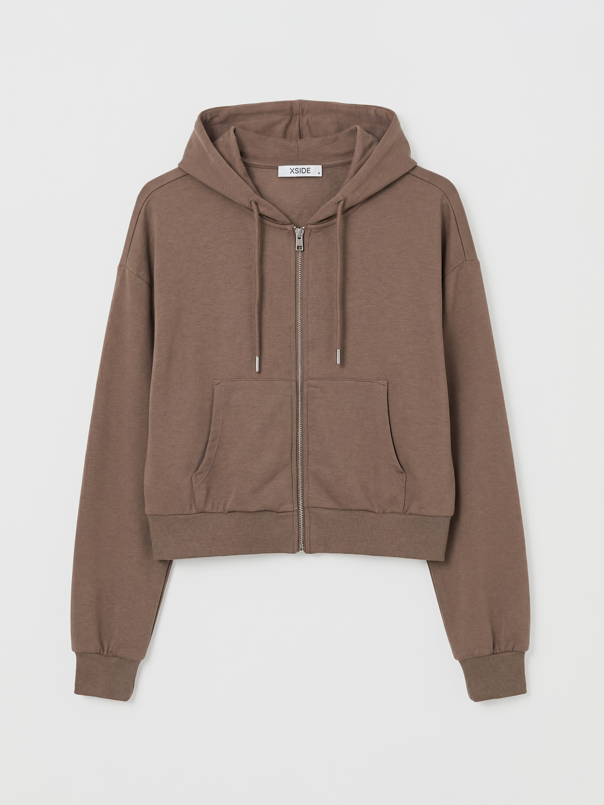 XSIDE Kapüşonlu Soft Touch Kadın Fermuarlı Sweatshirt - S6HC57Z8-1VF