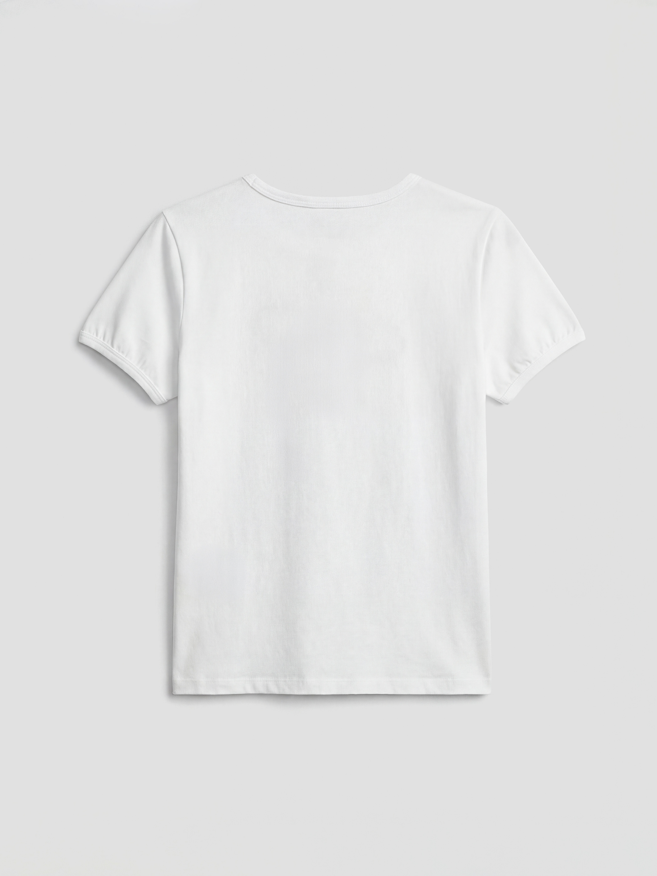 Beyaz Fiyonk Payetli Kız Çocuk Tişört-1