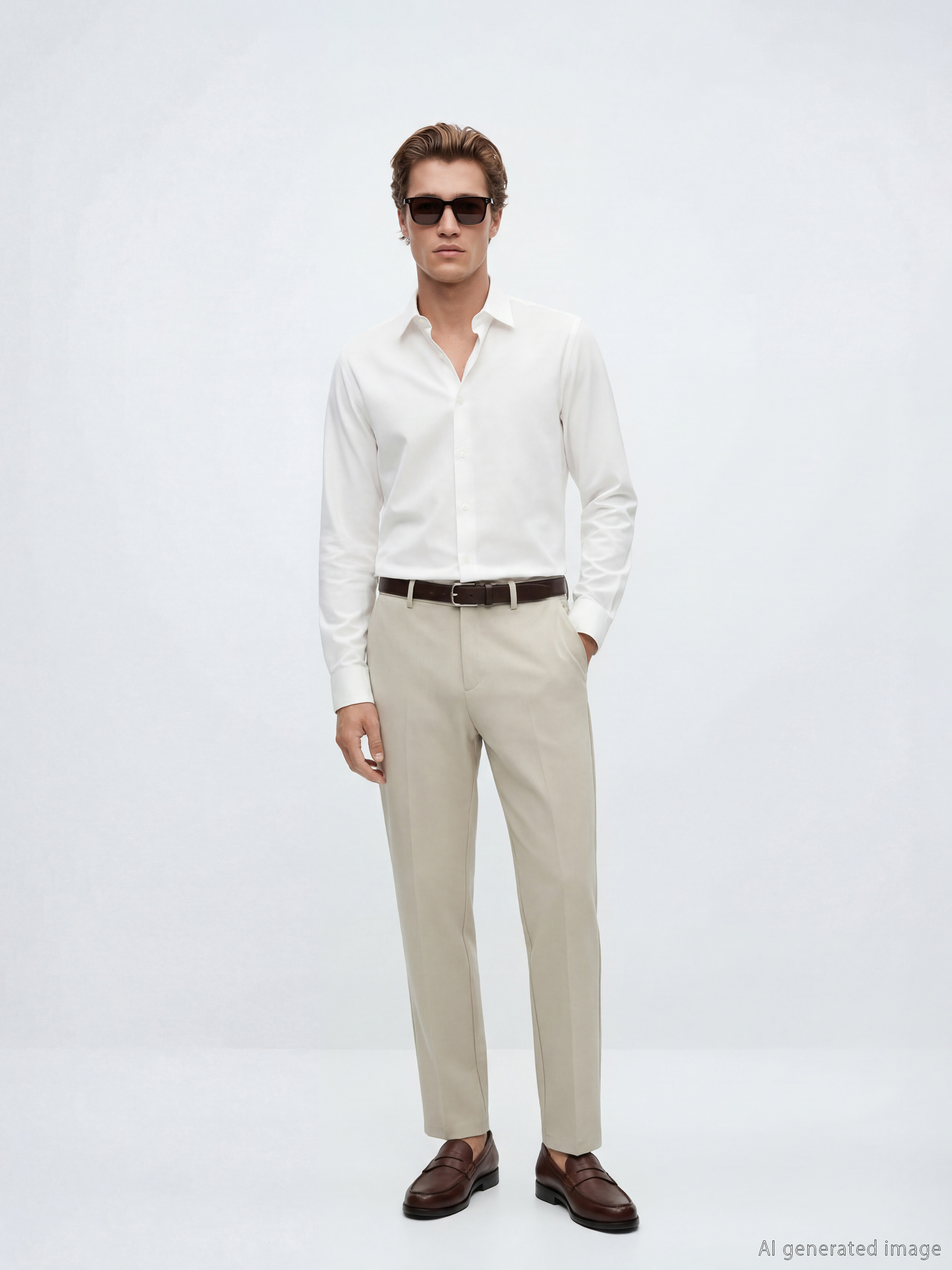 Gri Standart Kalıp Erkek Pantolon-6