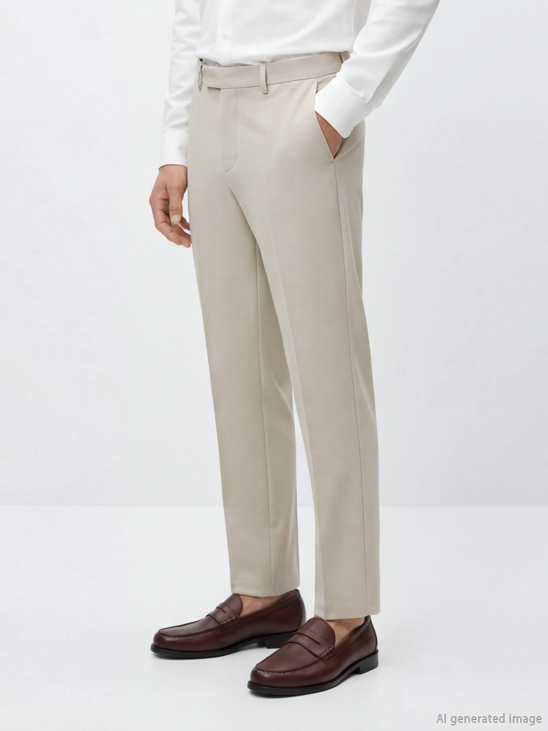 Gri Standart Kalıp Erkek Pantolon-7