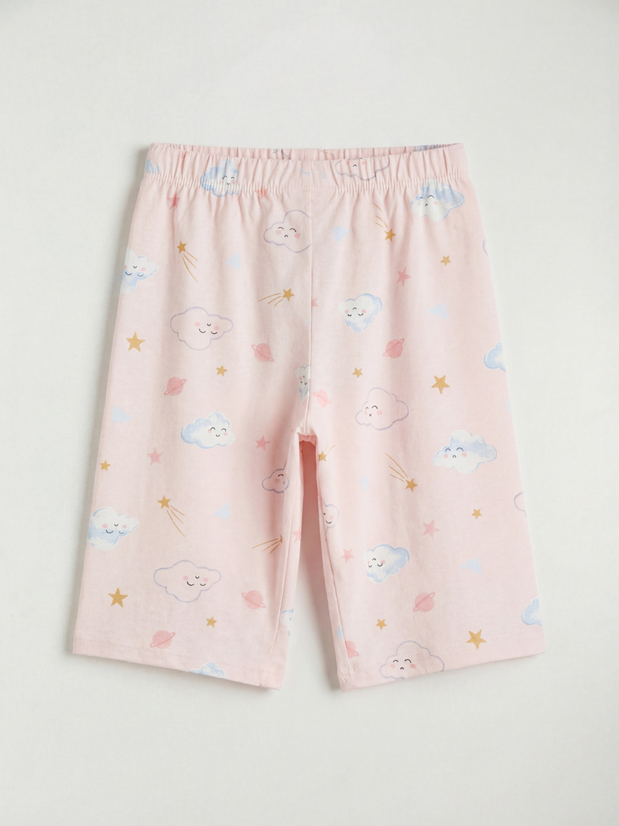 SVETLO BEŽ Kratka pidžama komplet Devojka-4