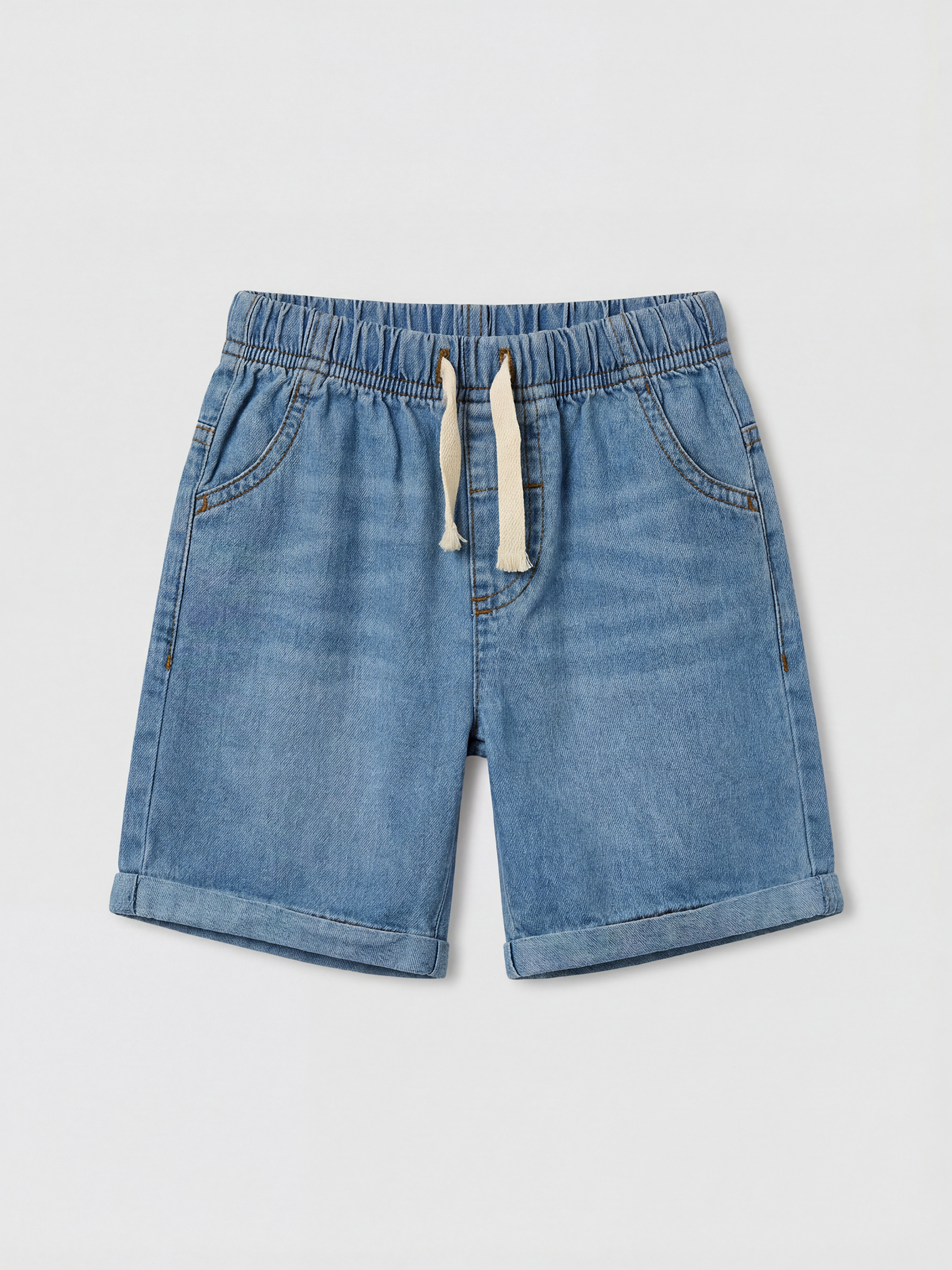LCW Kids Boys' Denim Shorts with Elastic Waistband - S6HE89Z1-476