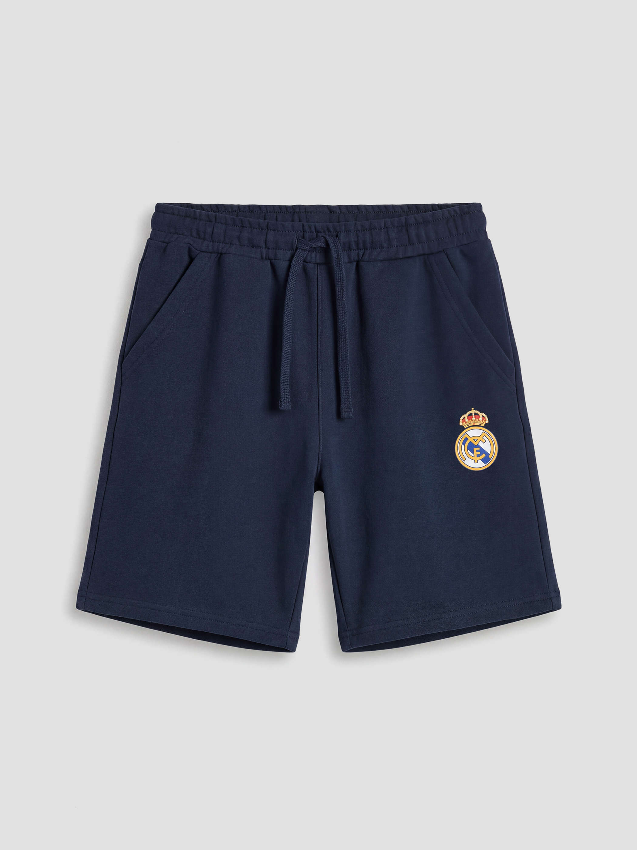 Mavi Real Madrid Baskılı Erkek Çocuk Tişört ve Şort-3