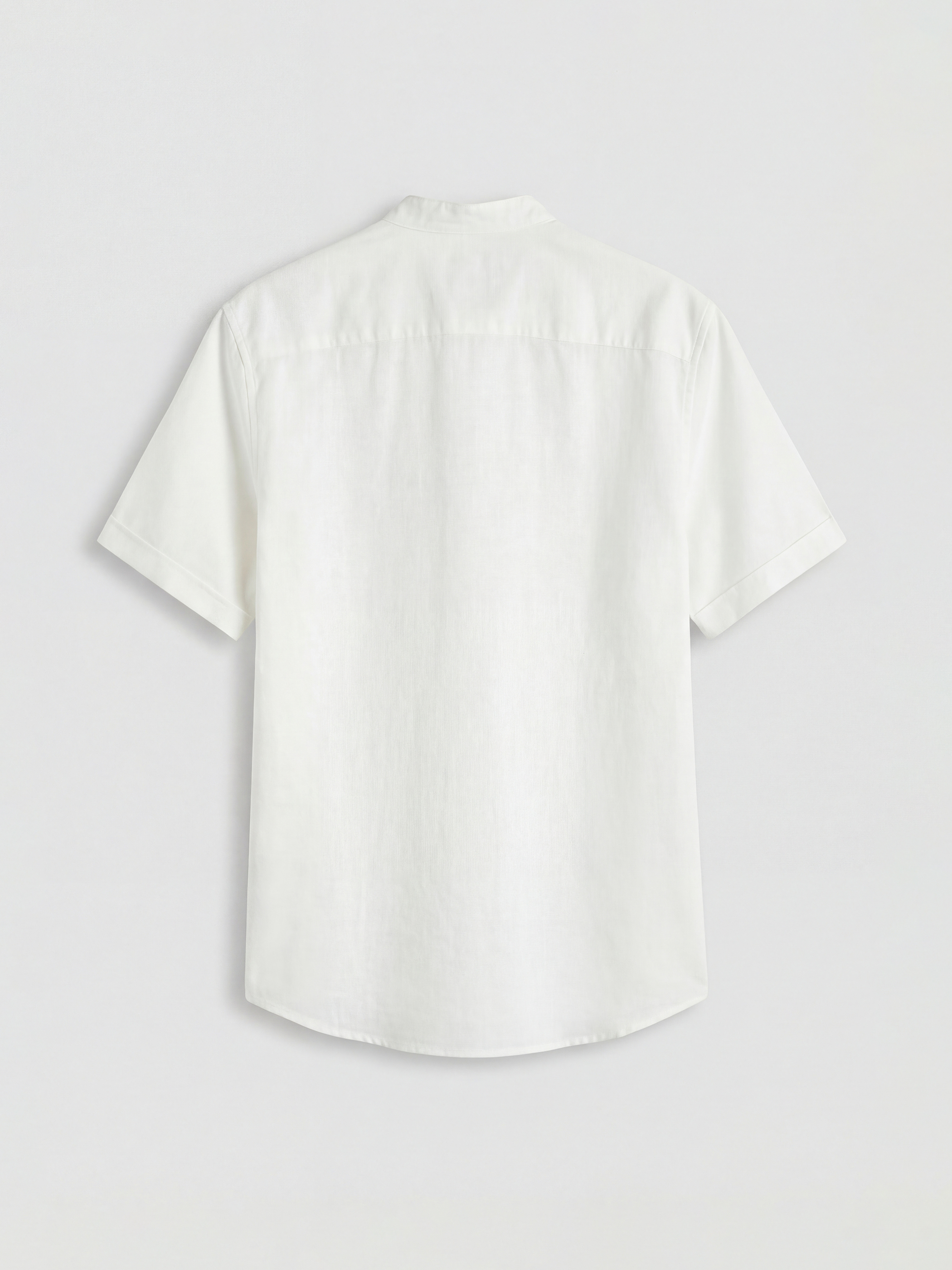 Regular Fit Grandad Collar Men's Shirt-5