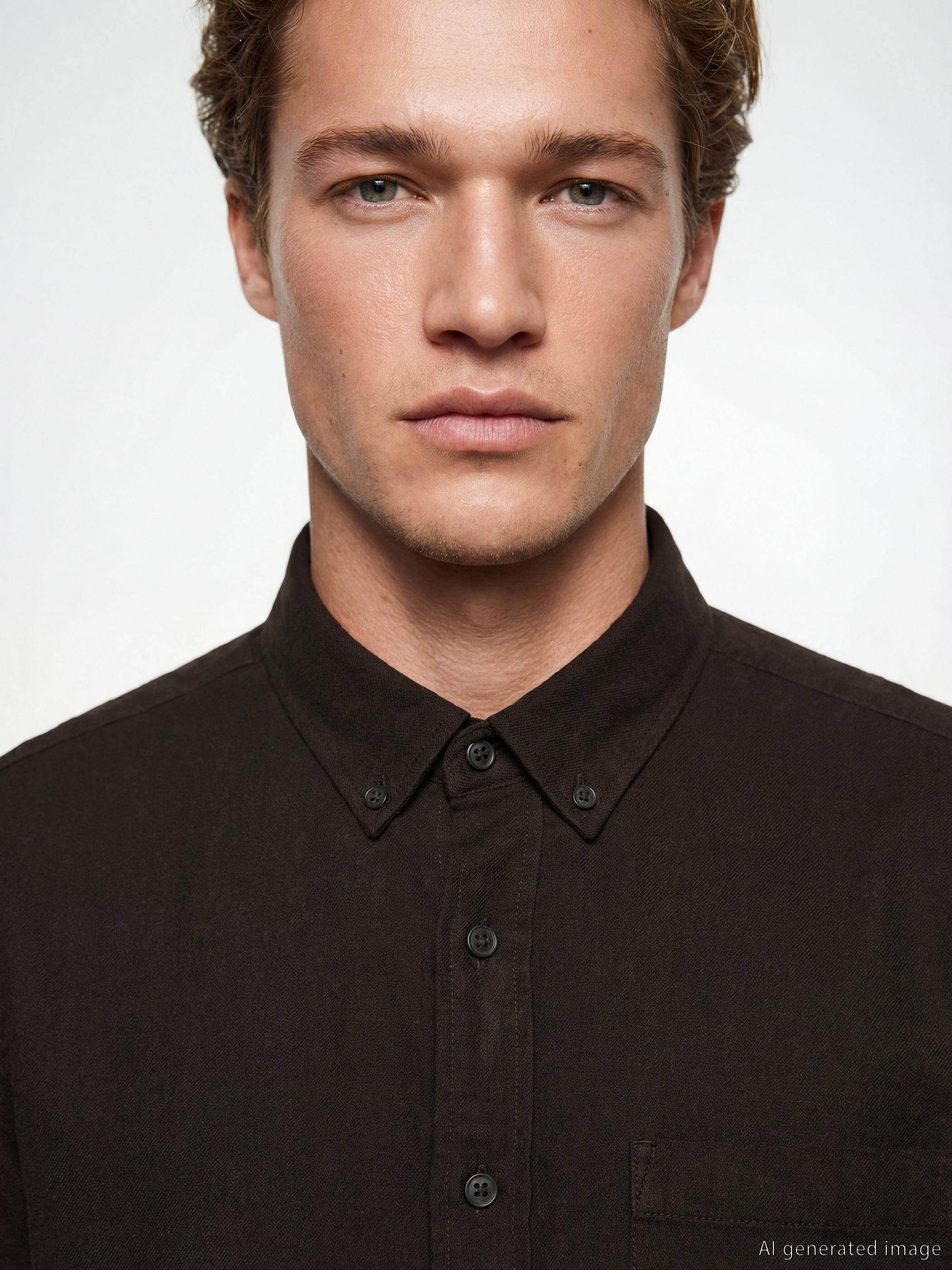 Kahverengi Regular Fit Erkek Gömlek-2