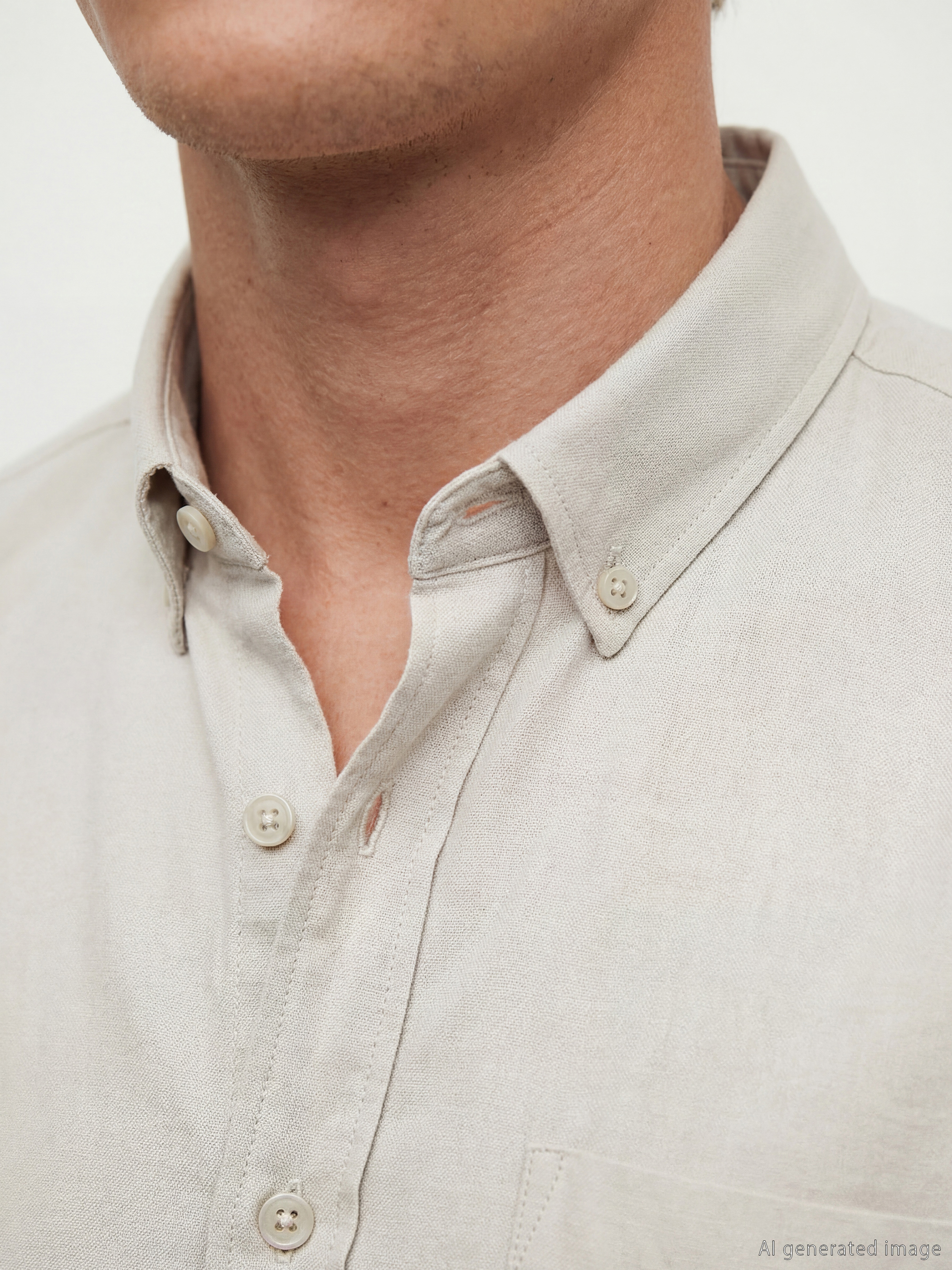 Bej Regular Fit Erkek Gömlek-2