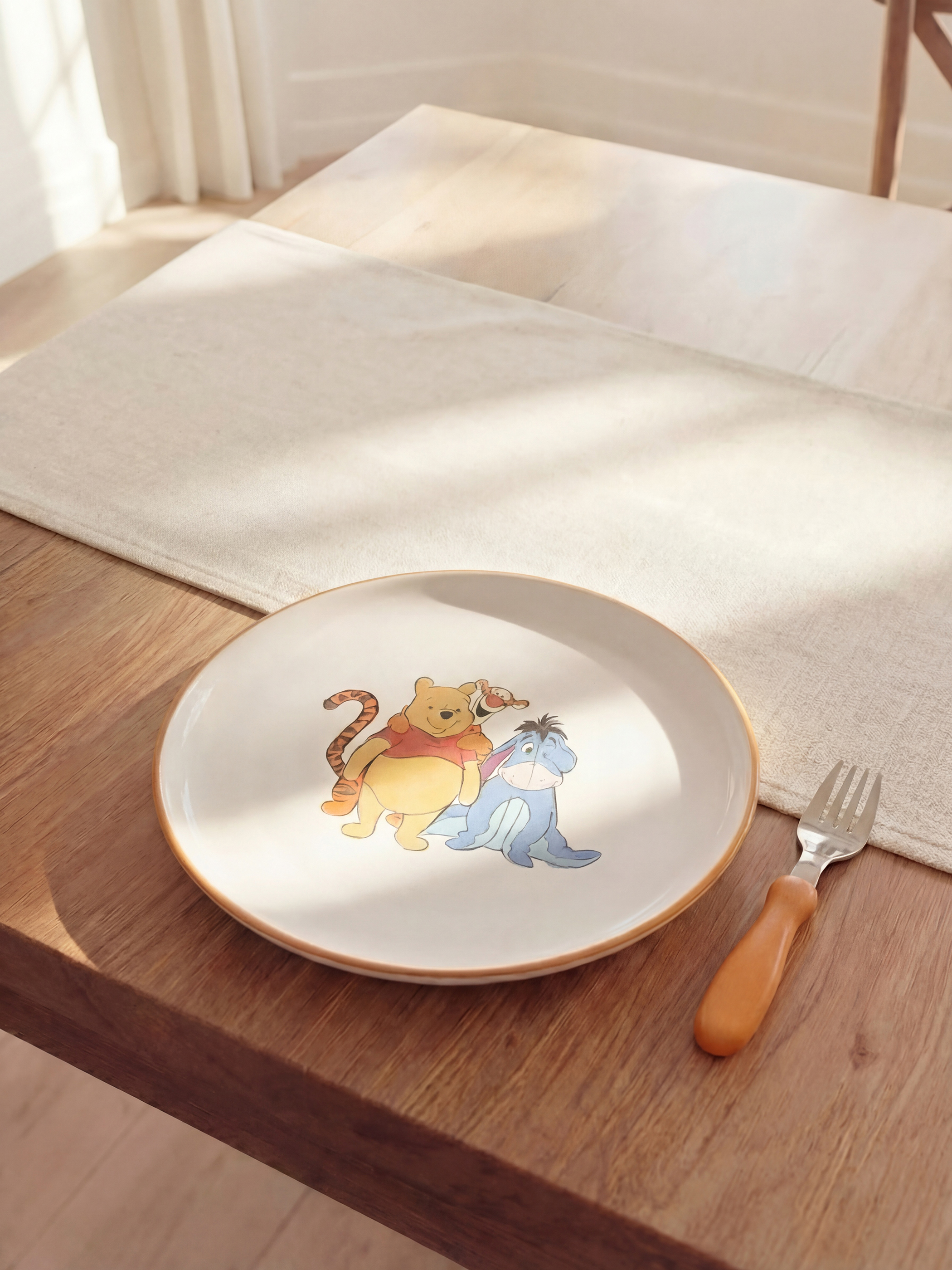 LCW HOME Winnie the Pooh Baskılı Seramik Tabak - S6HI49Z8-F9C