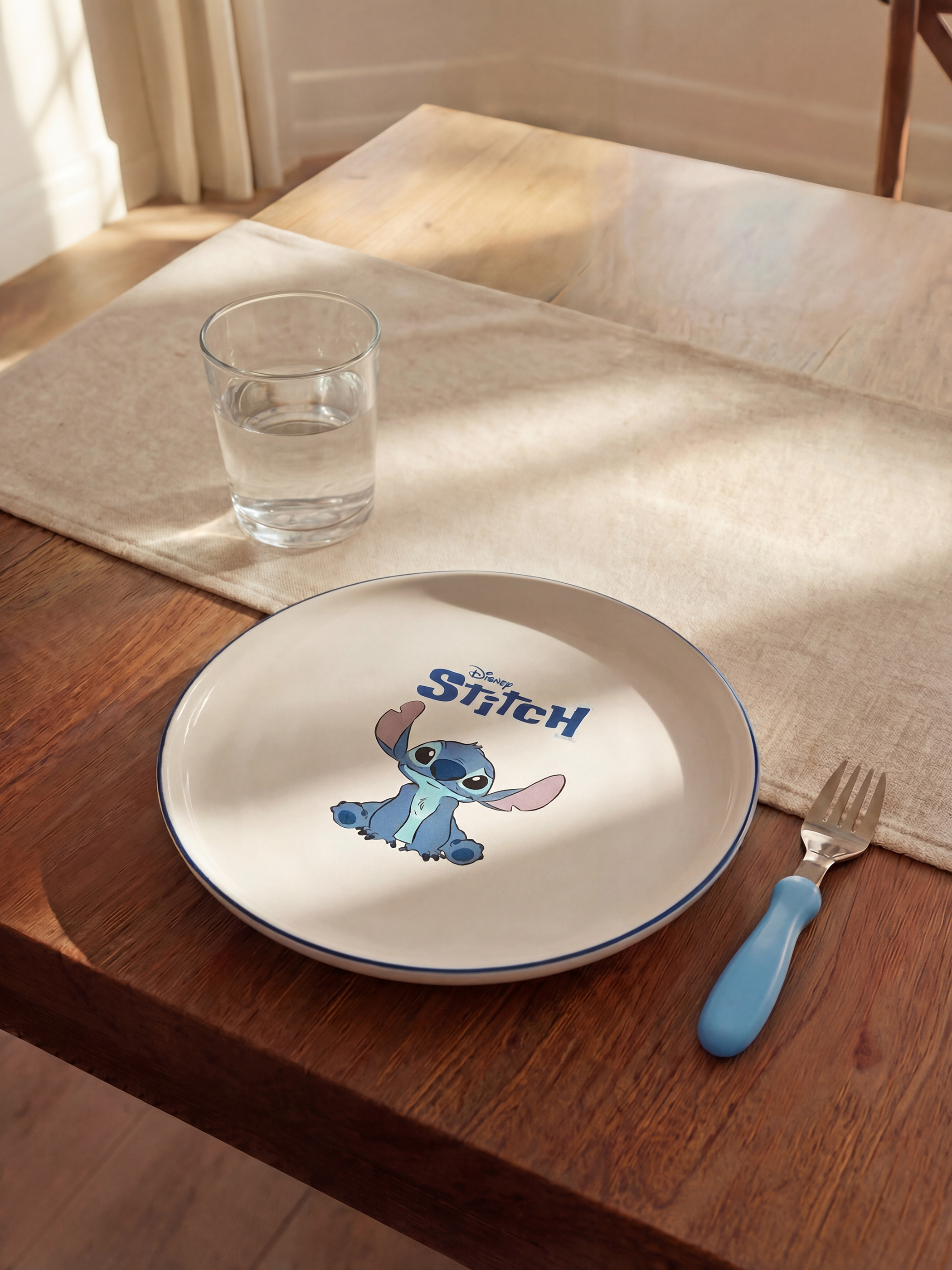 Karışık Stitch Lisanslı Baskılı Yuvarlak Seramik Tabak-1