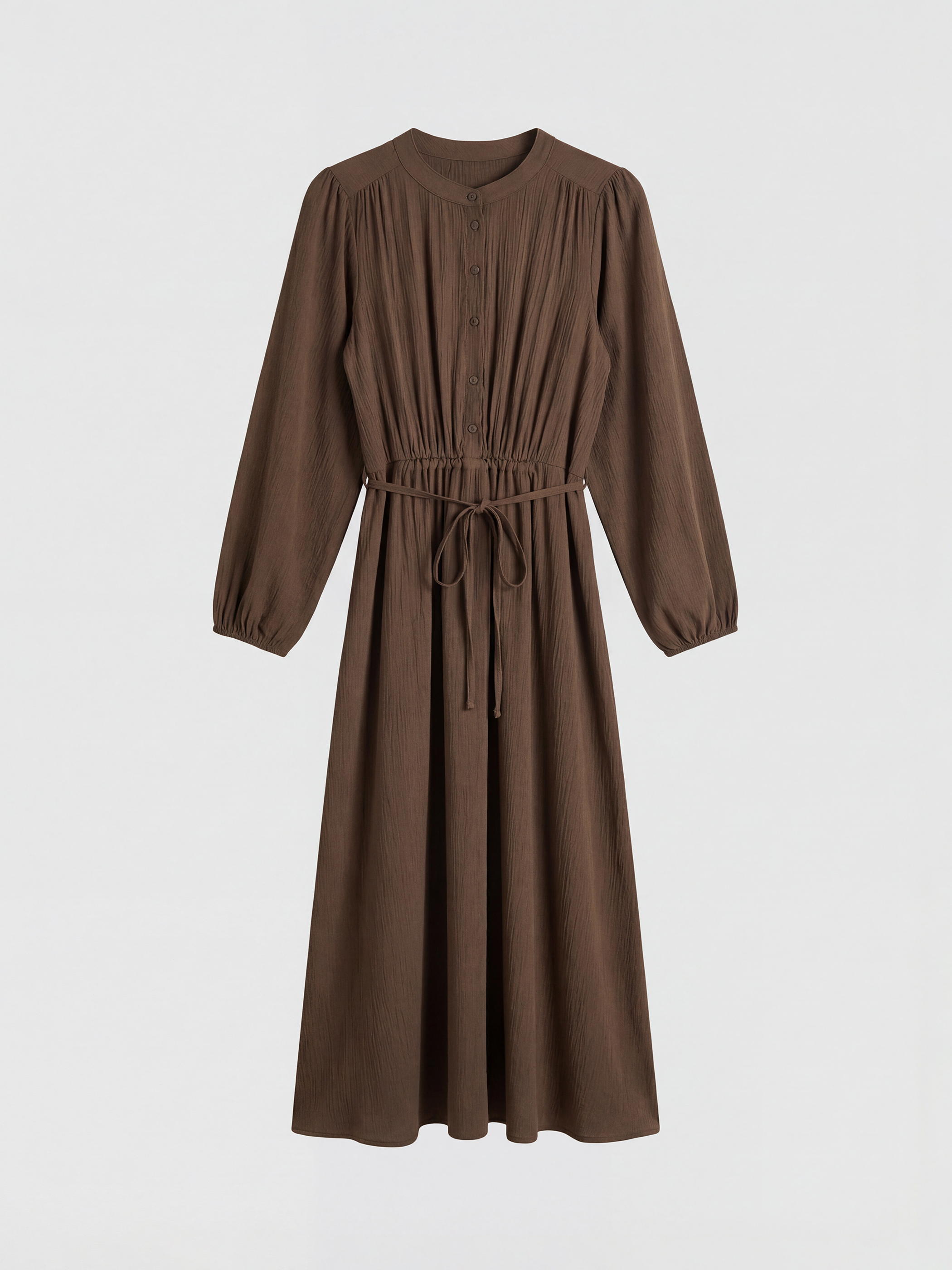 LCWAIKIKI Classic Hakim Yaka Büzgülü Belden Oturtmalı Elbise - S6HI89Z8-ZPE