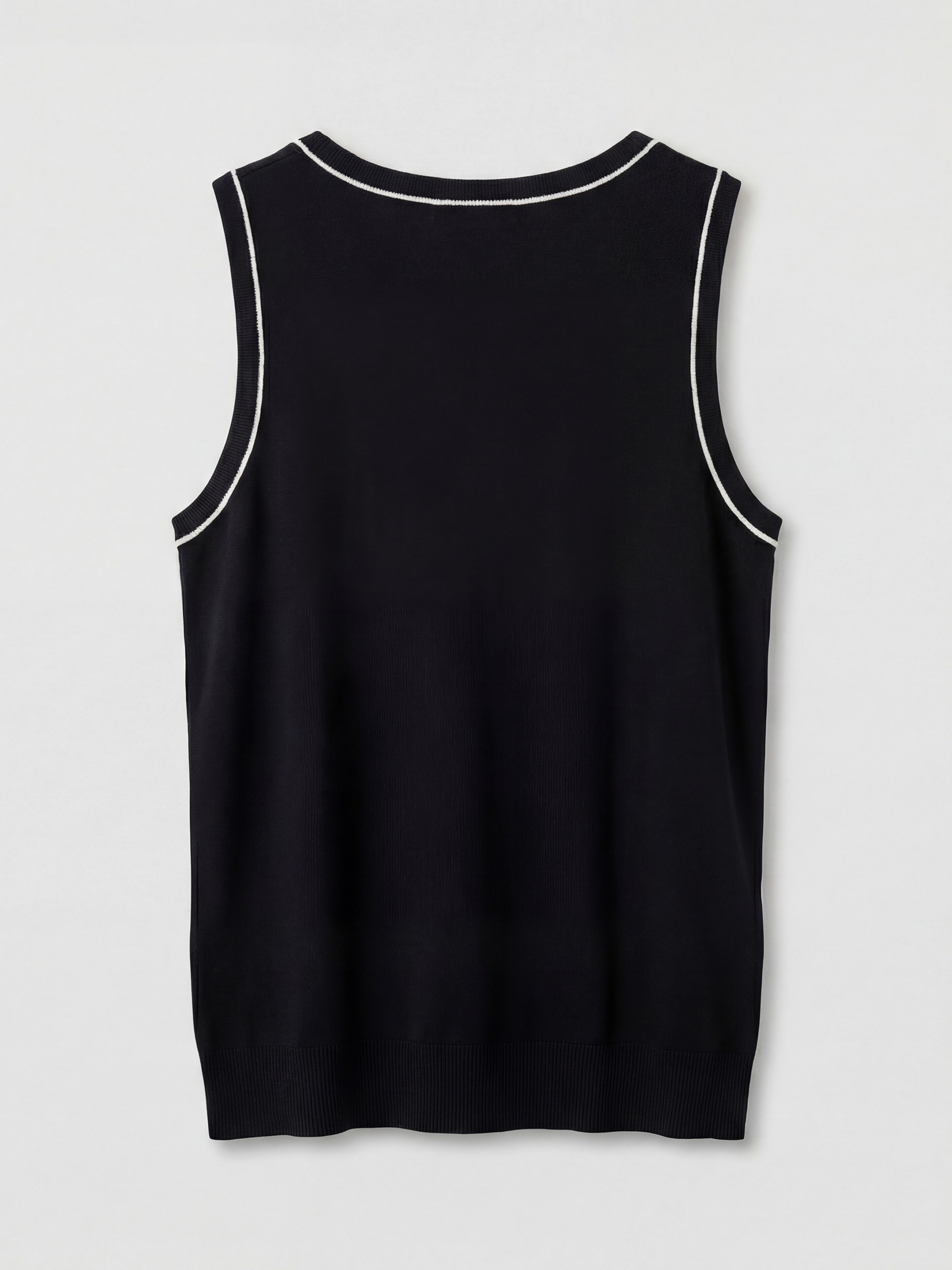 Siyah U Yaka Kadın Triko Kazak-5