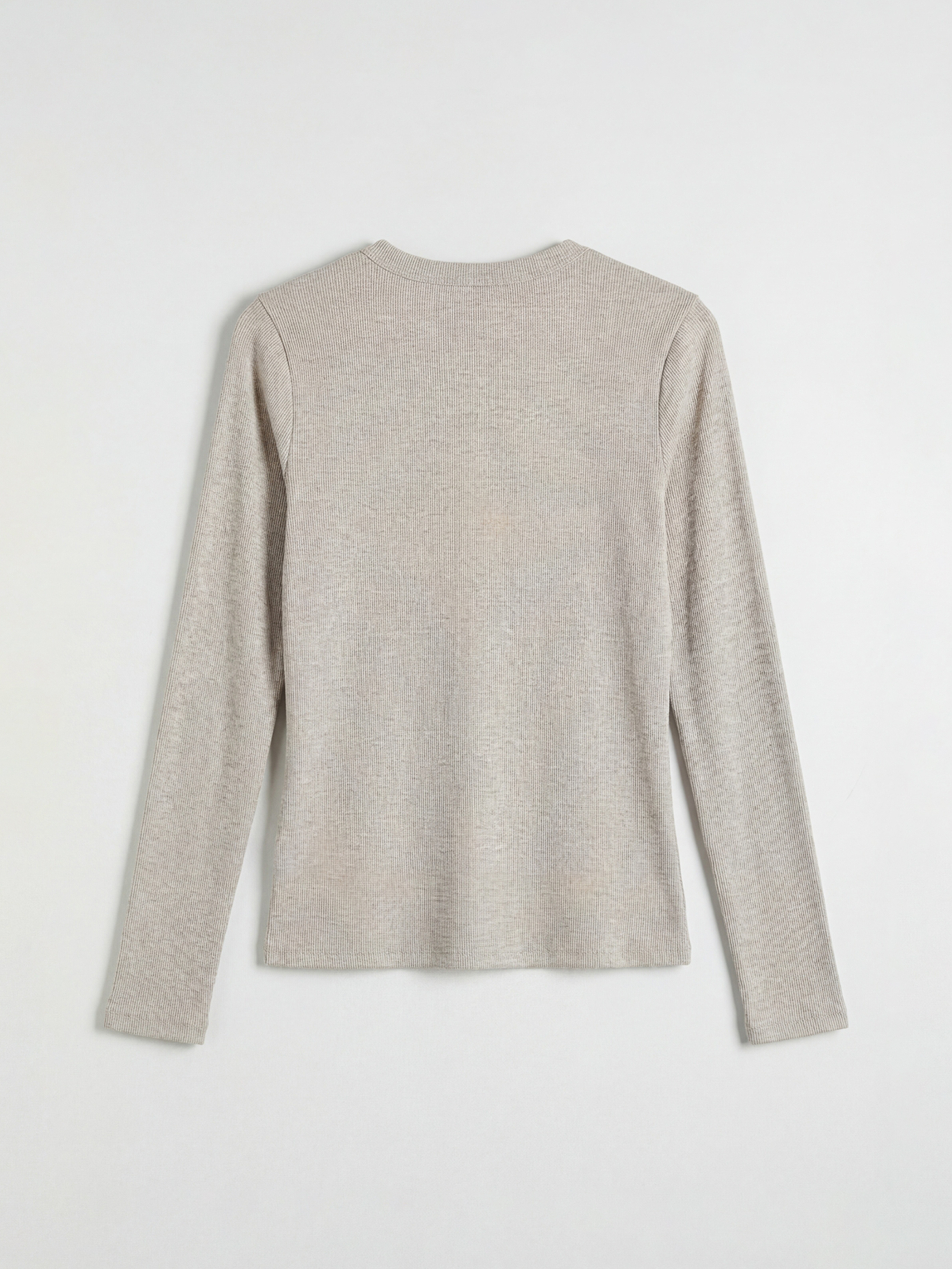 Bej Bisiklet Yaka Fitilli Kadın Body-1