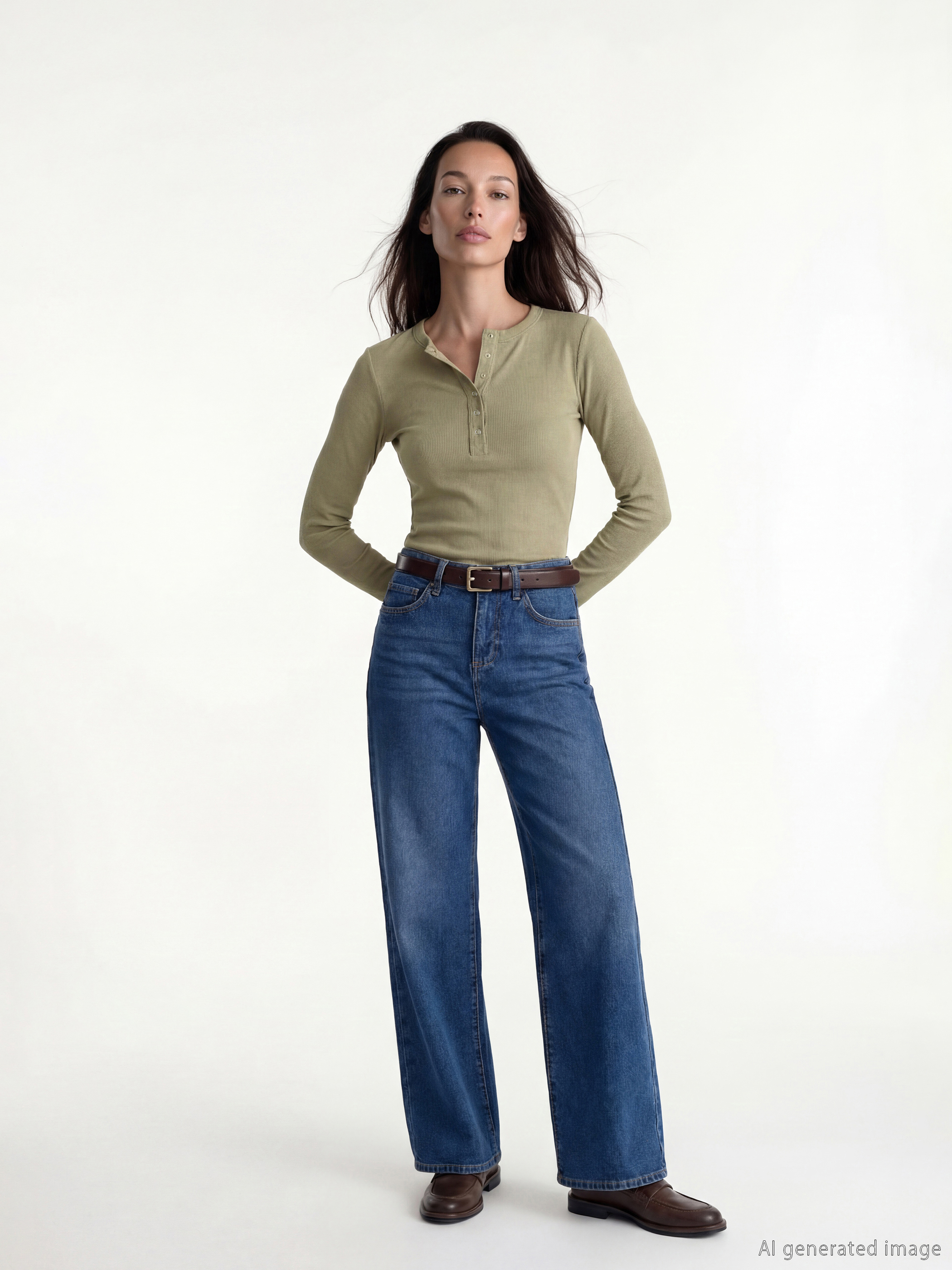 Crew Neck Ribbed Women's Body-1