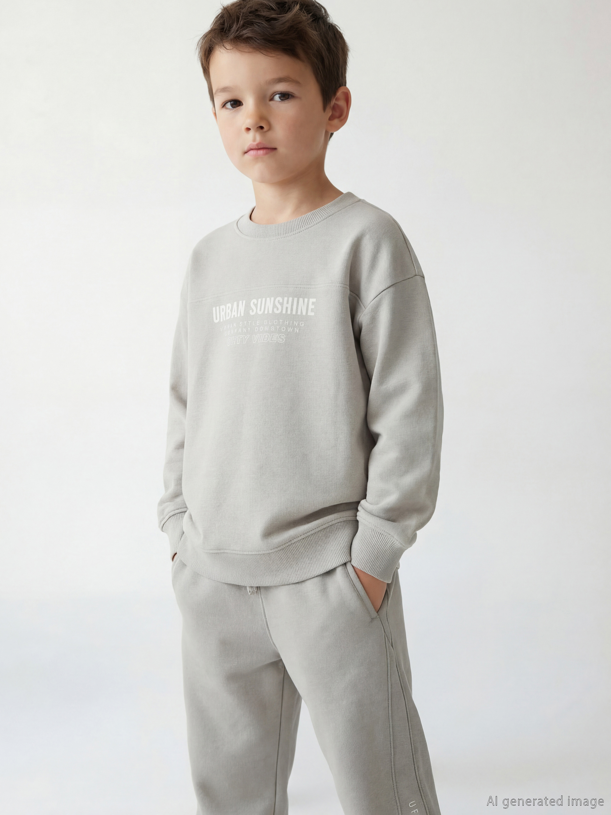 LCW Kids Bisiklet Yaka Baskılı Erkek Çocuk Sweatshirt - S6HN64Z1-FMC