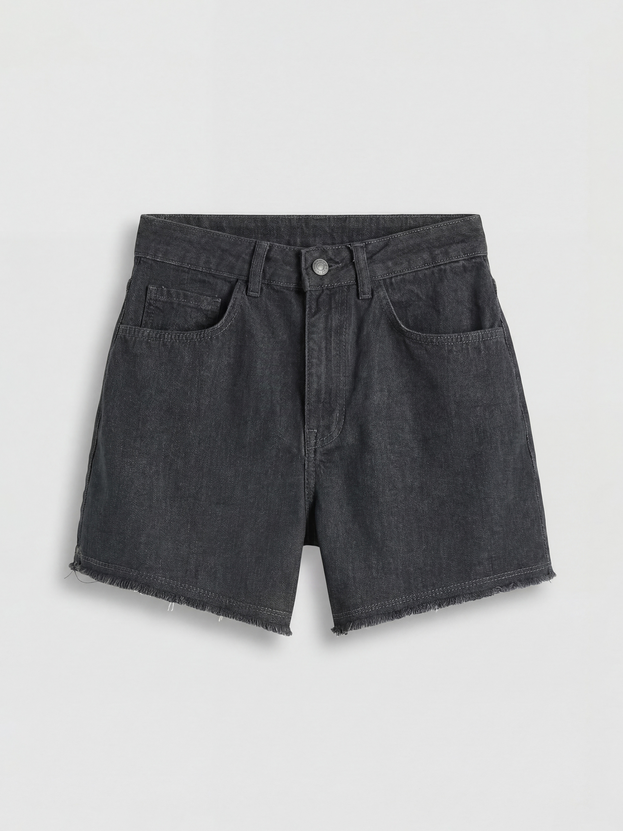 LCW ECO Yüksek Bel Mom Fit Kadın Jean Şort - S6HO01Z8-GRD