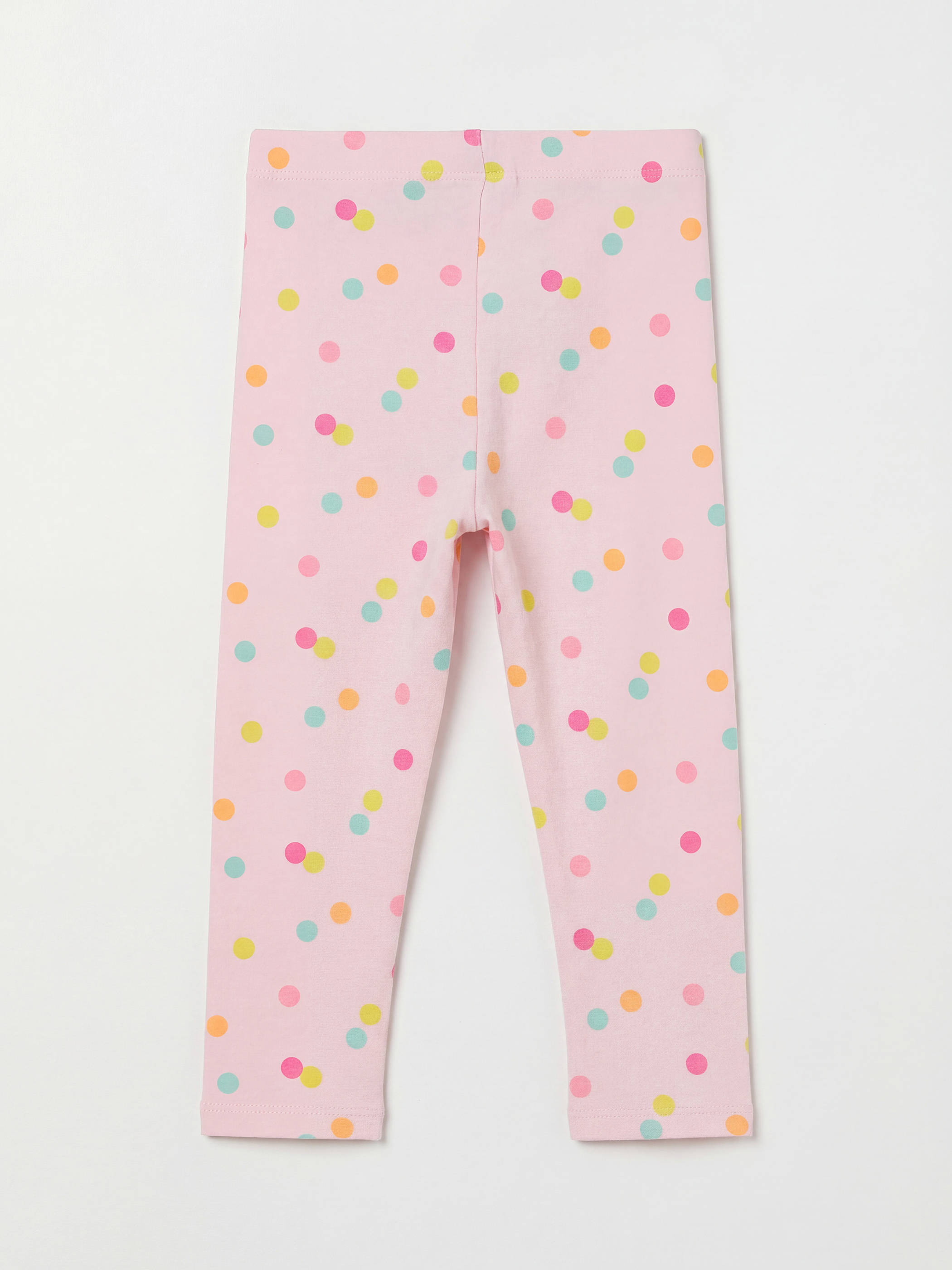 Pembe Puantiyeli Kız Bebek Tayt-1