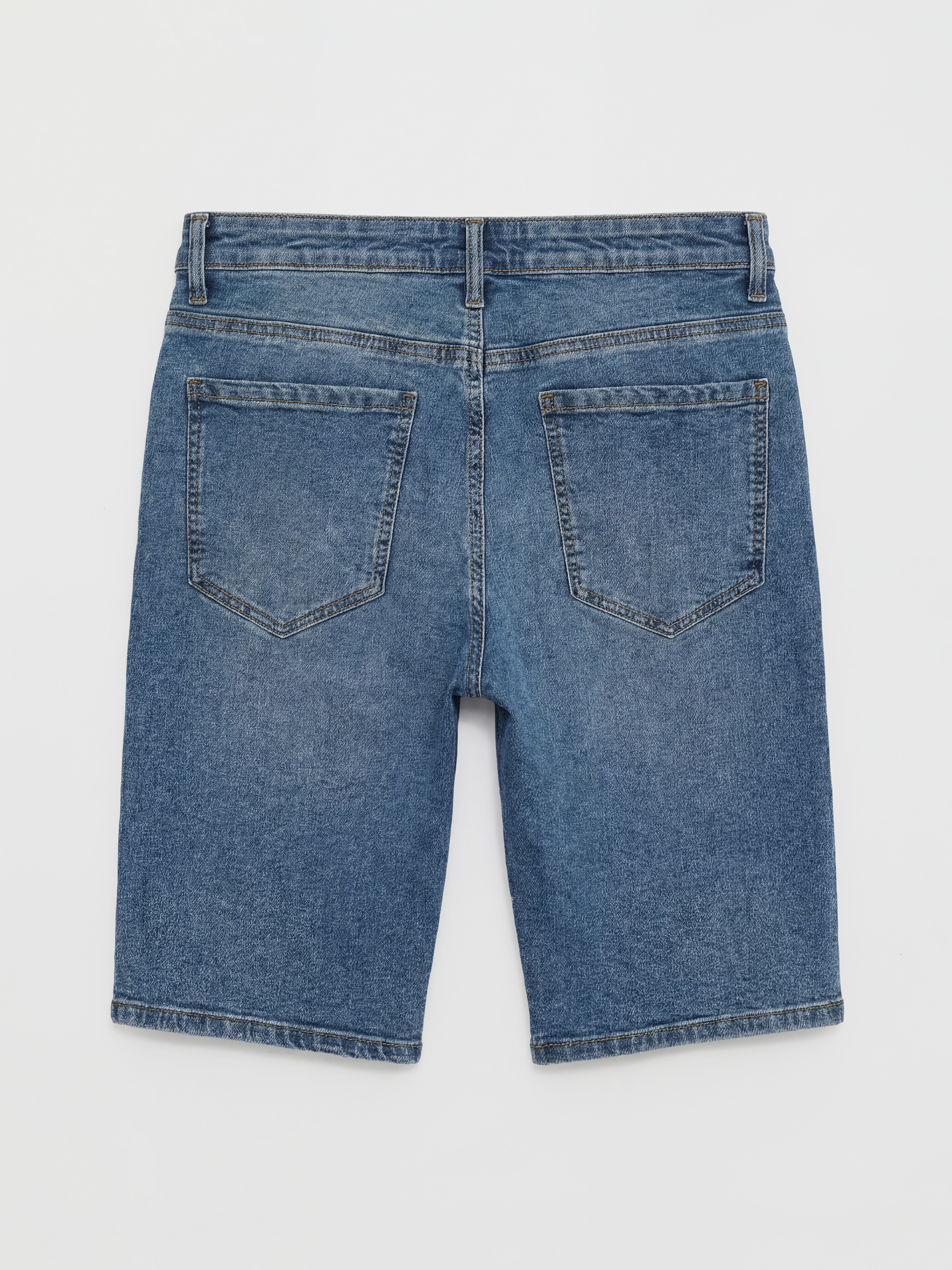 Мъж Индиго Къси дънкови панталони-4