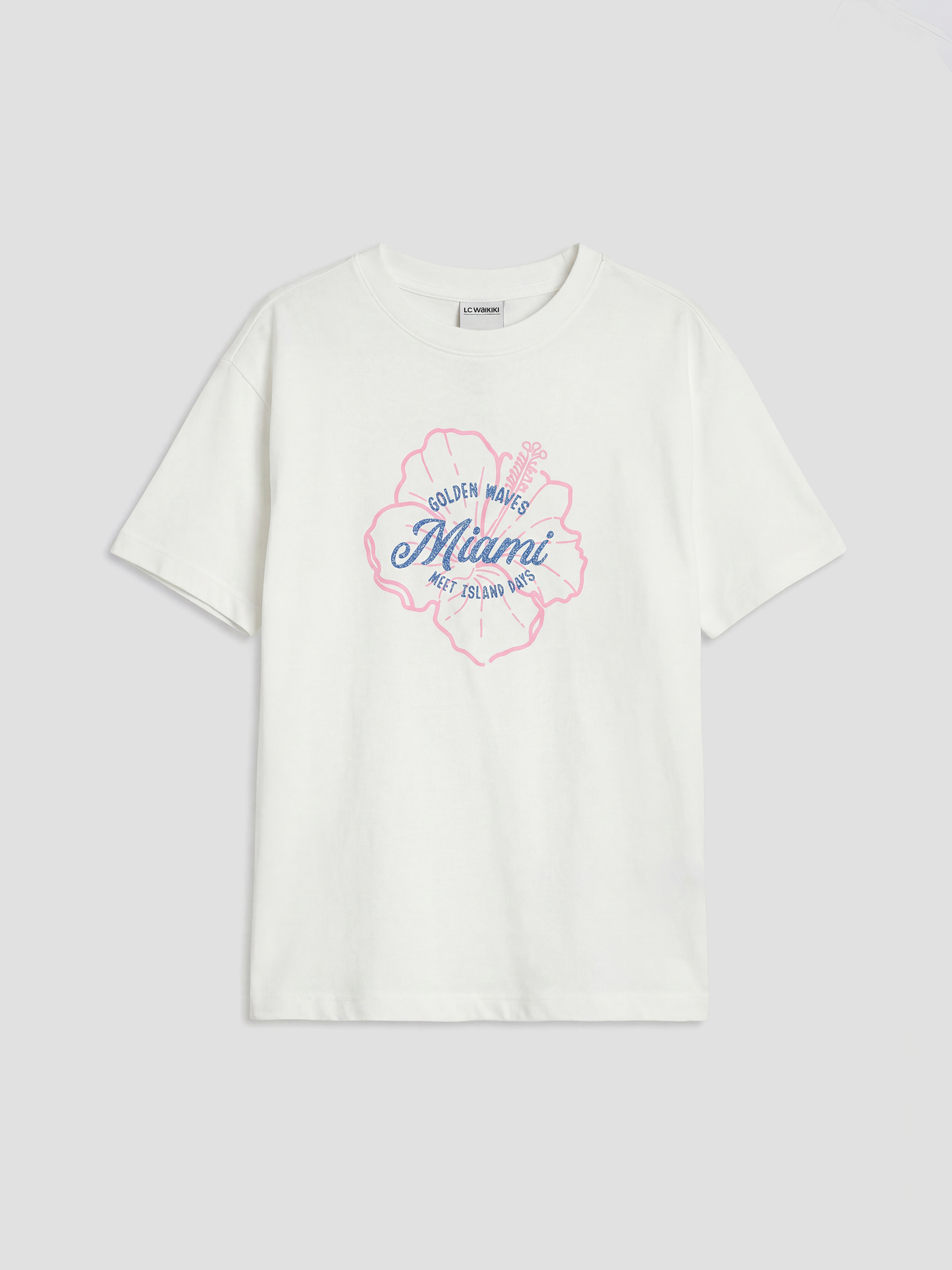 LCW Kids Girl WHITE T-Shirt - S6HP71Z4-FFB