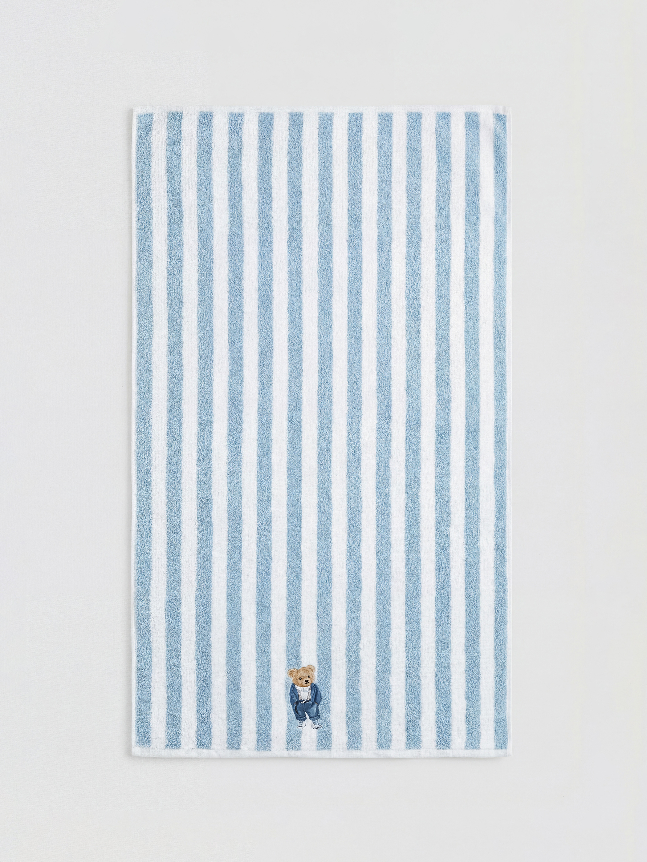 Karışık  Ayı Nakışlı Pamuk Banyo Havlusu 70x140 Cm-1