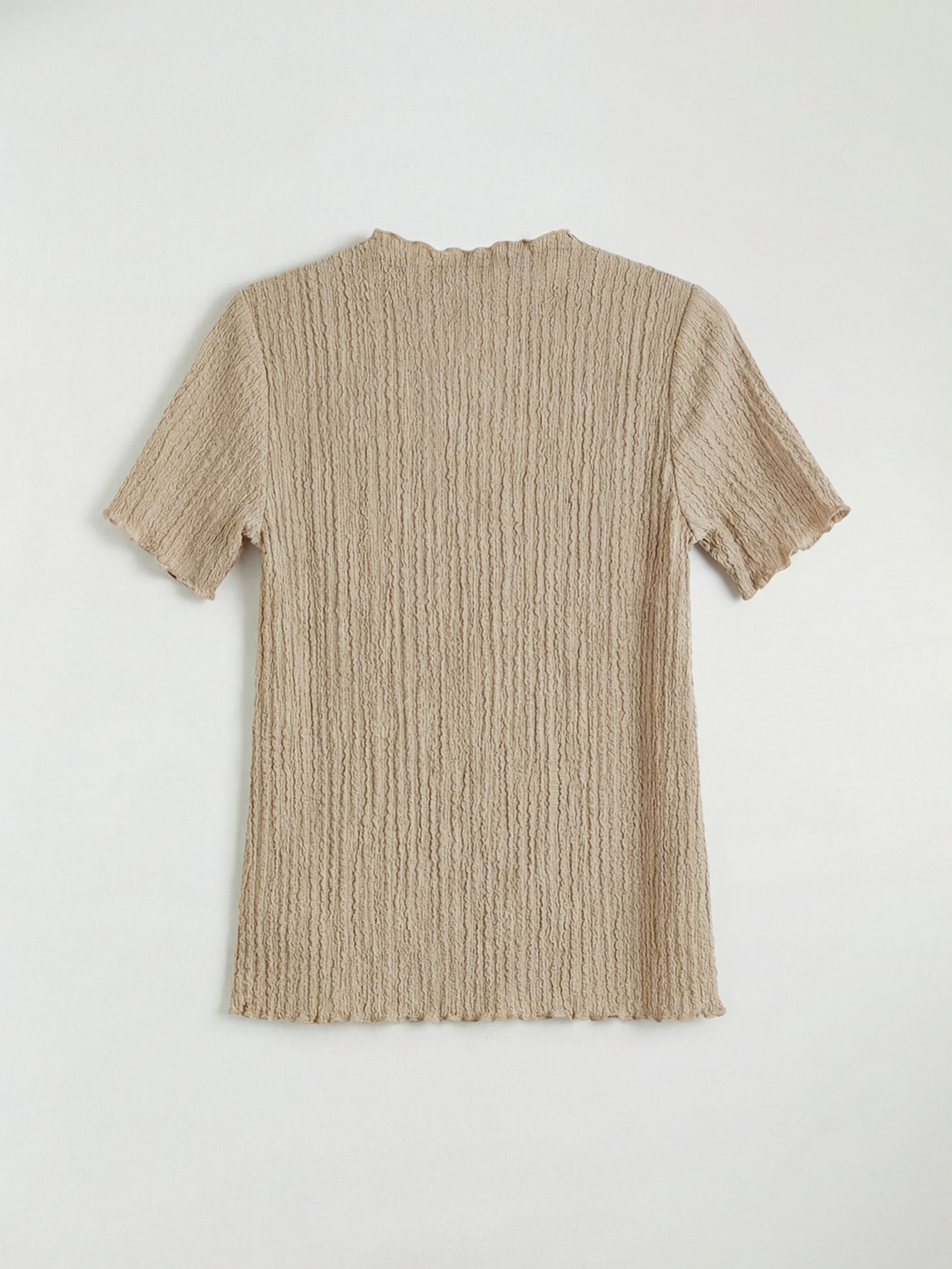 Žena BEŽ Majica kratkih rukava-5