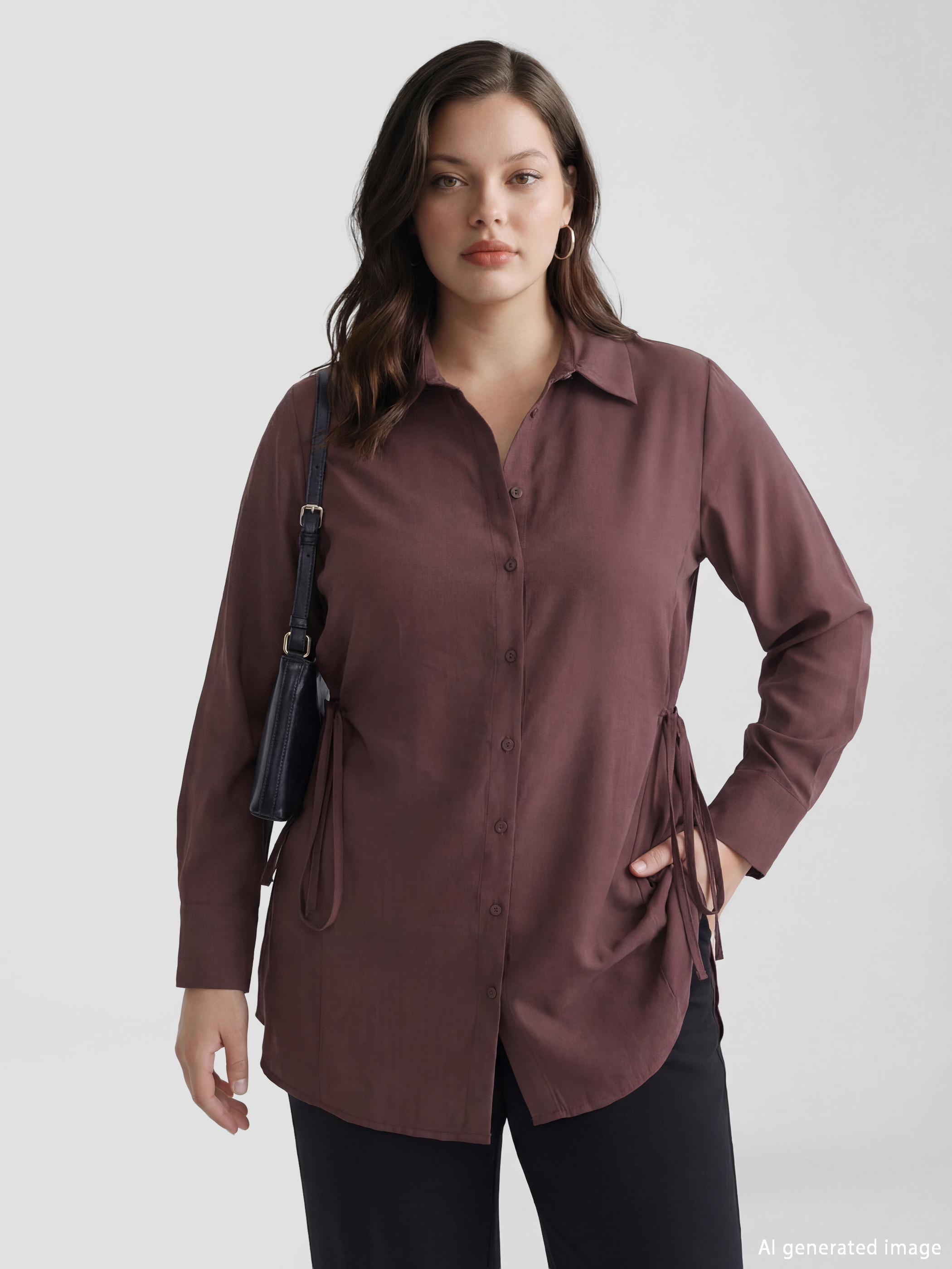 LCW EVERYDAY Bağlama Detaylı Kadın Gömlek Tunik - S6HS72Z8-HML