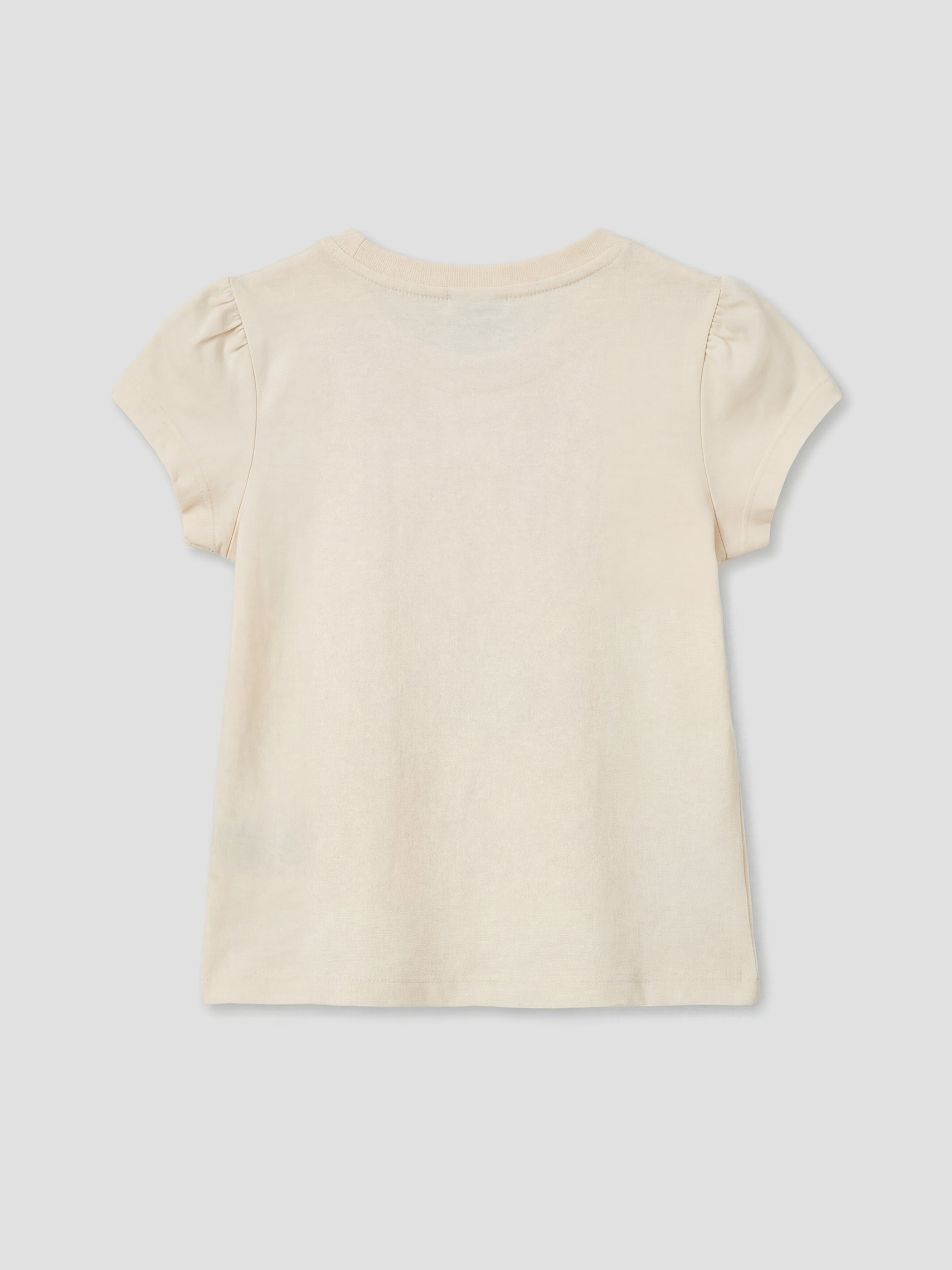 Ekru Baskılı Kız Bebek Şortlu Takım-2