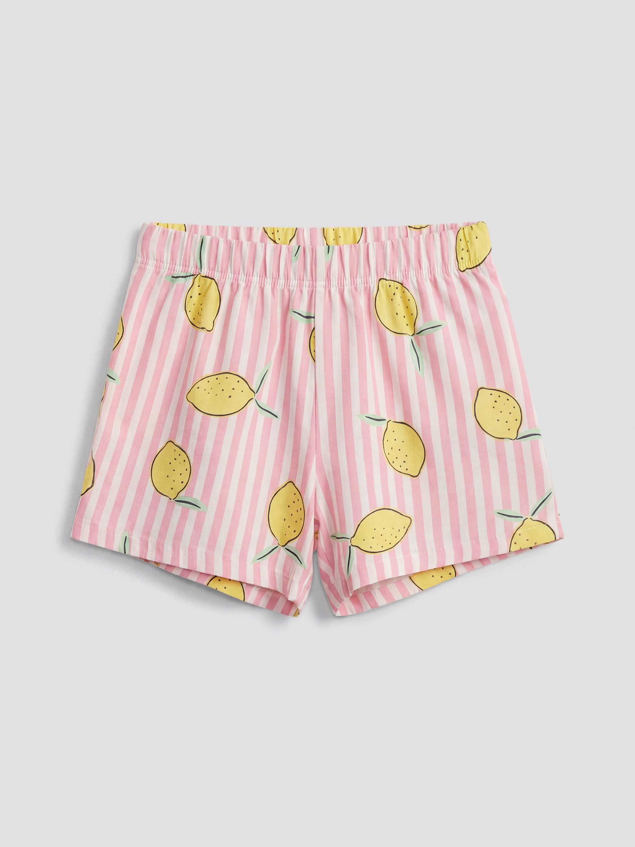 Ekru Baskılı Kız Bebek Şortlu Takım-3