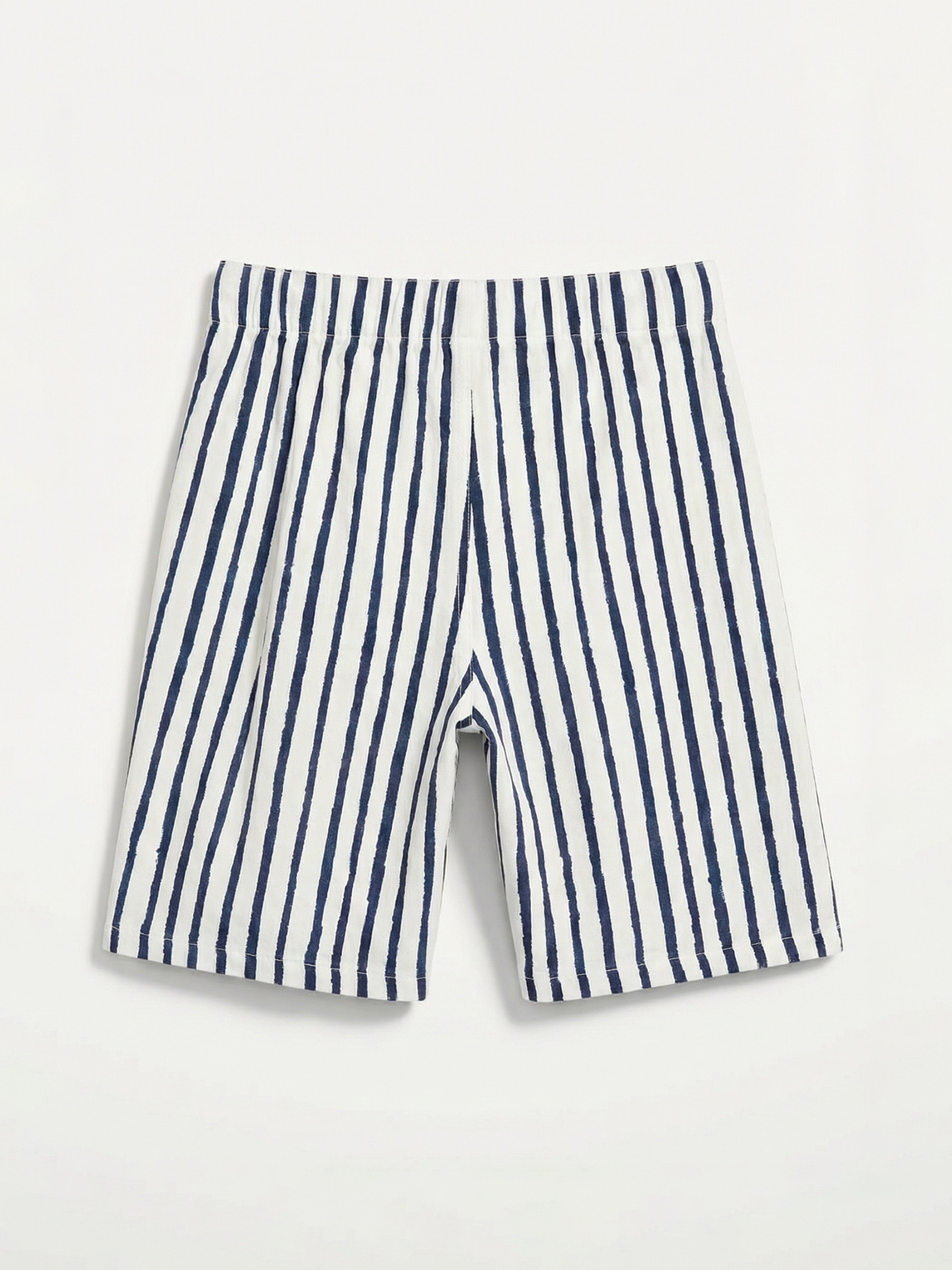 Beyaz Beli Lastikli Erkek Çocuk Şort Pijama Alt-1