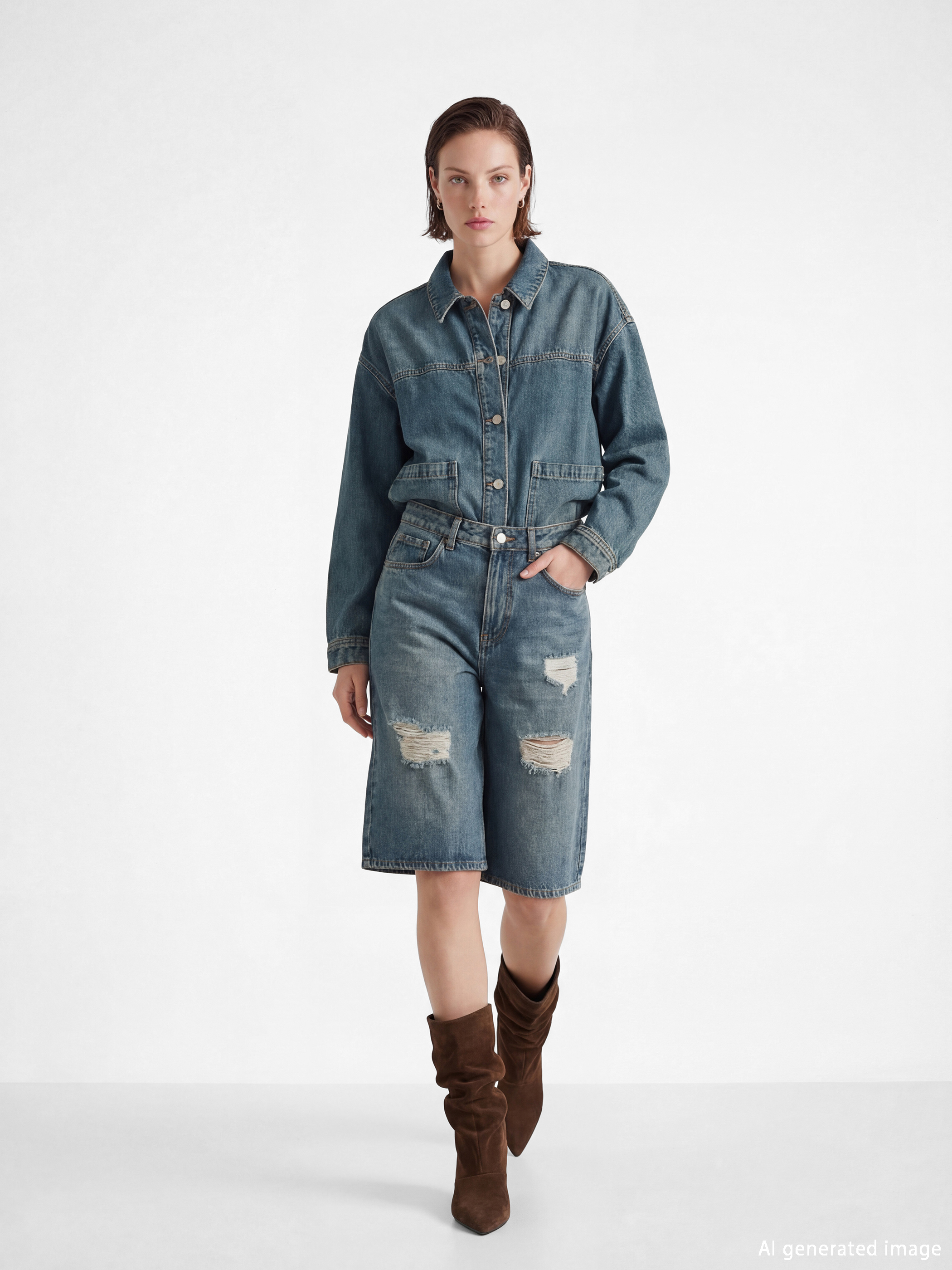 LCW Vision INDIGO Teksas šorts Žena