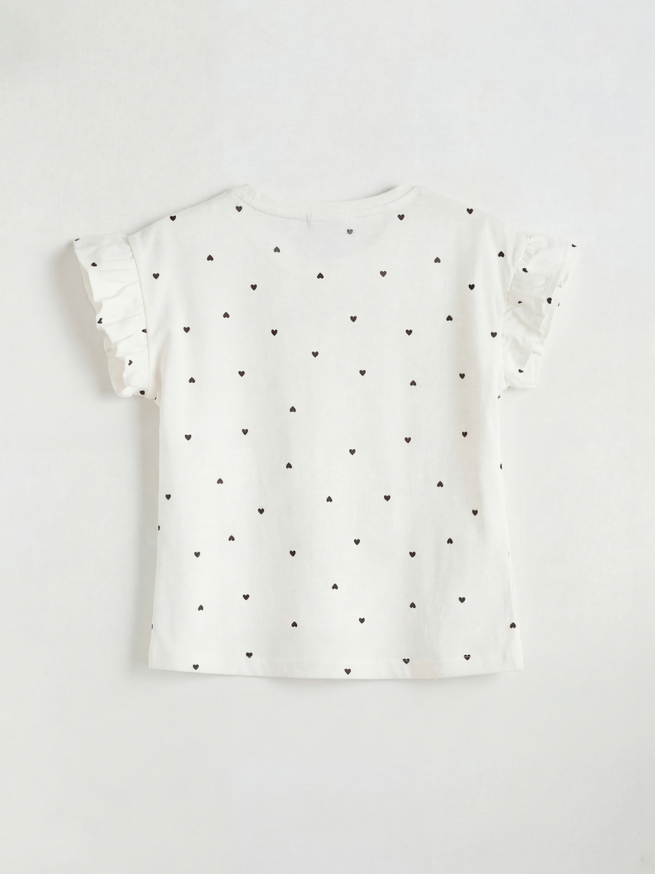 Ekru  Minnie Mouse Baskılı Kız Çocuk Tişört-1