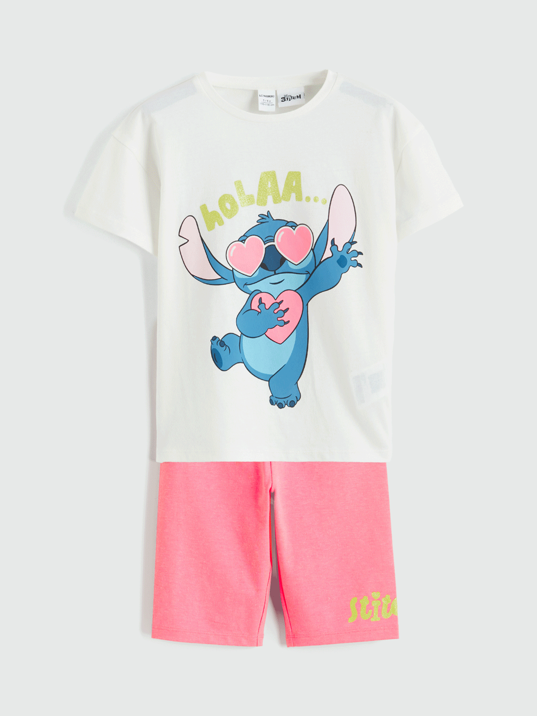 LCW Kids Lilo & Stitch Baskılı Kız Çocuk Takım
