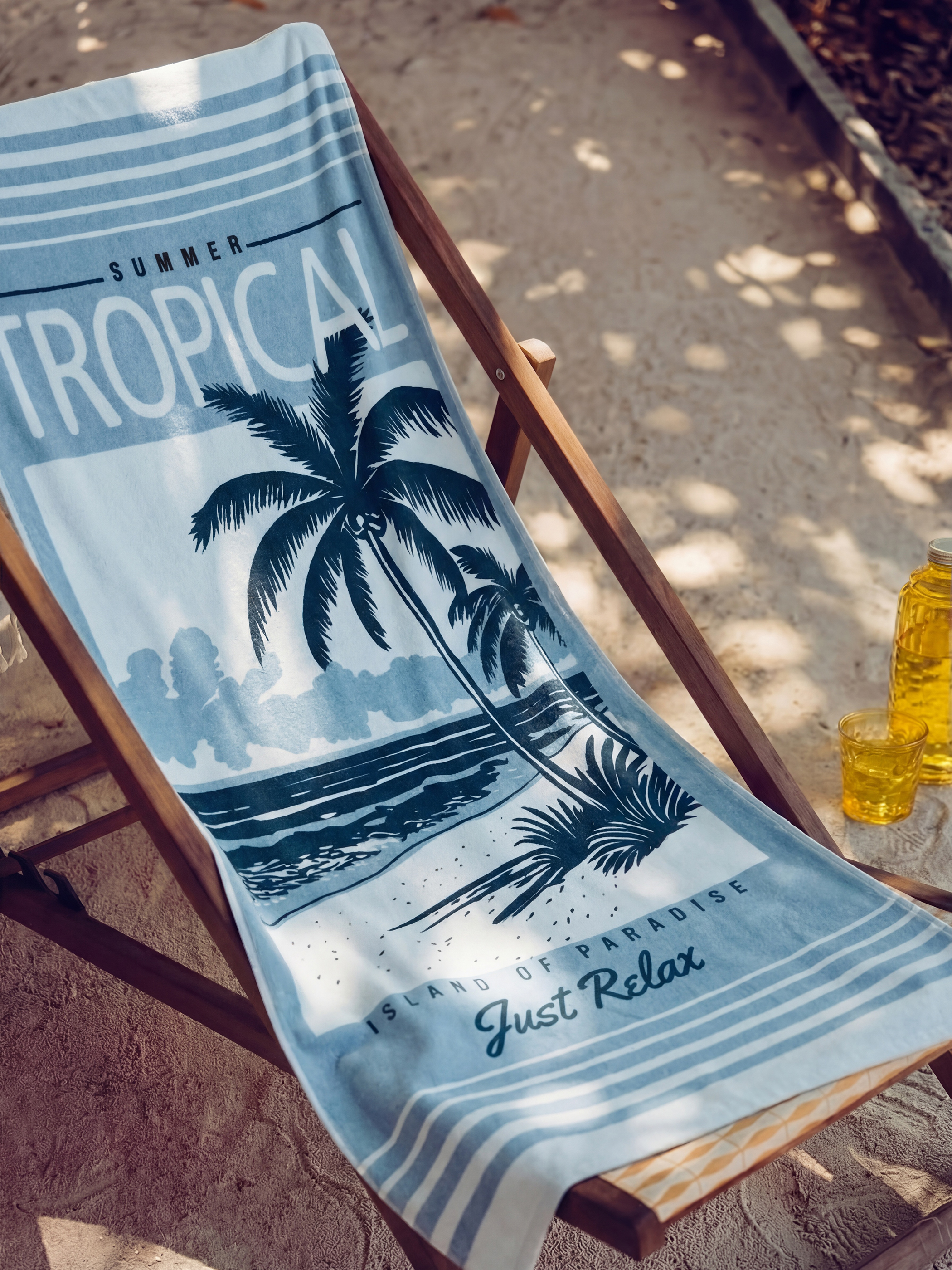 LCW HOME Printed Cotton Beach Towel 70x150 cm