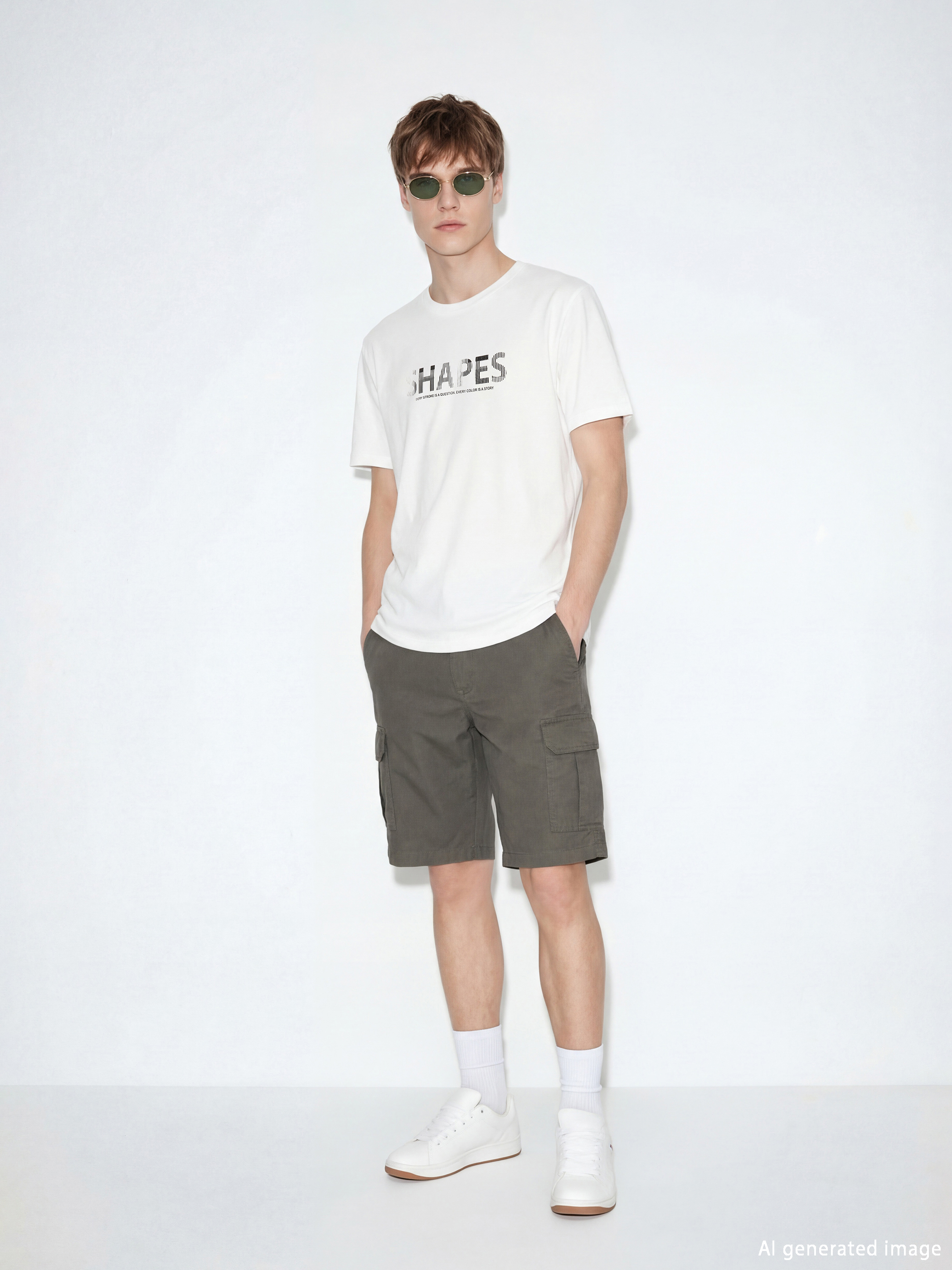 XSIDE Regular Fit Men's Gabardine Cargo Shorts