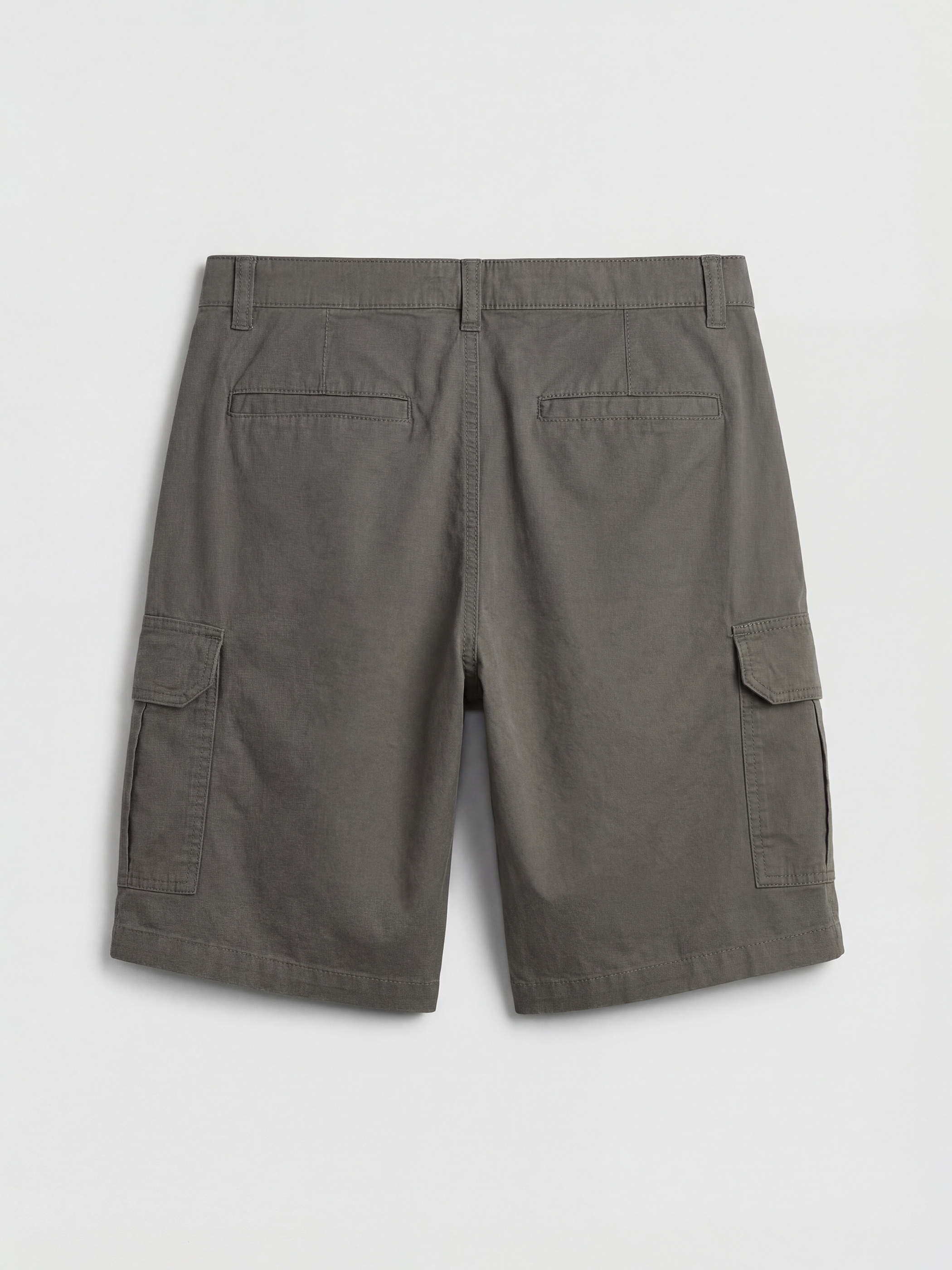 Regular Fit Men's Gabardine Cargo Shorts-5