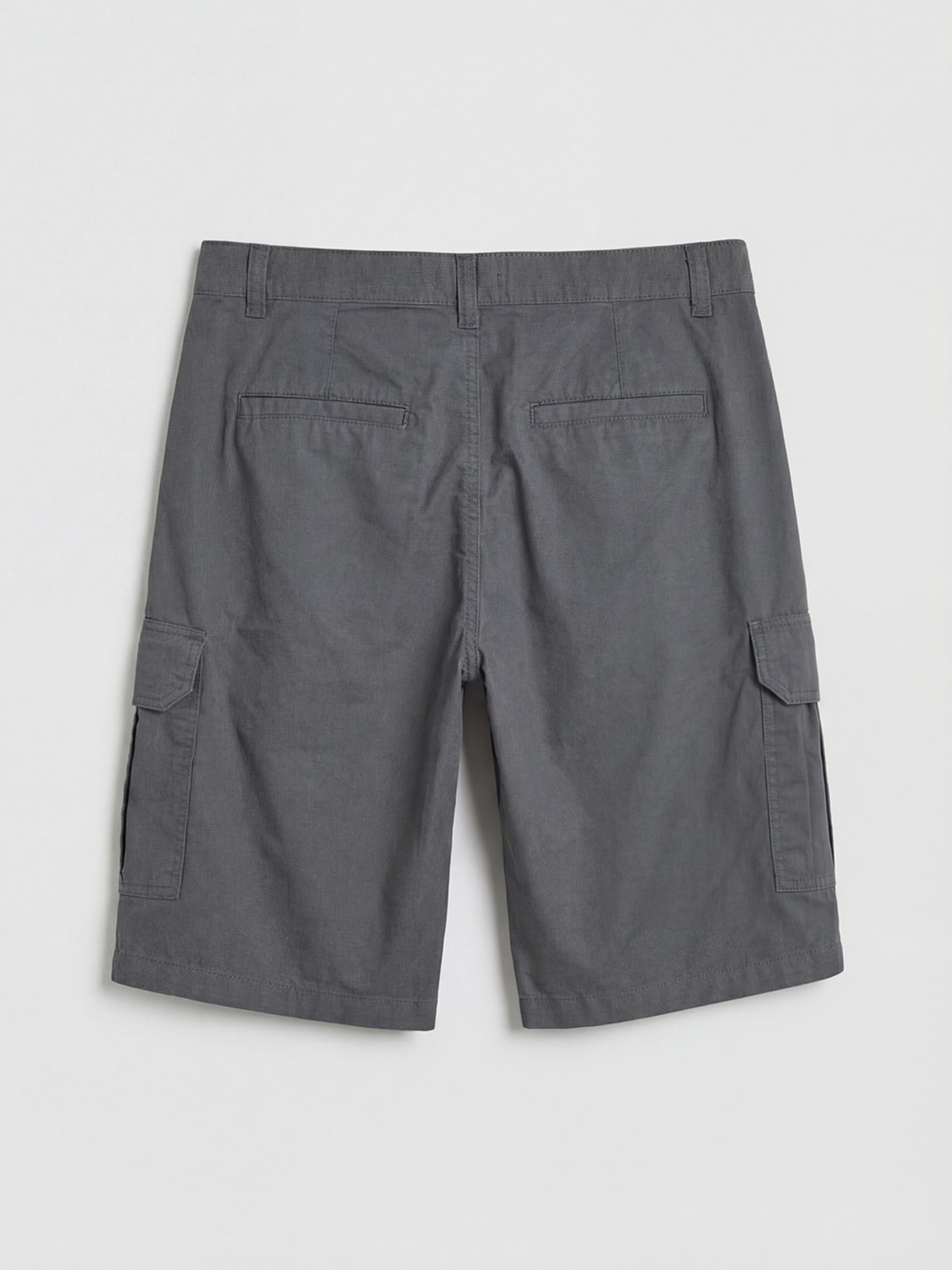 რეგულარული მოყვანილობის გაბარდინის მამაკაცის კარგო შორტები-5