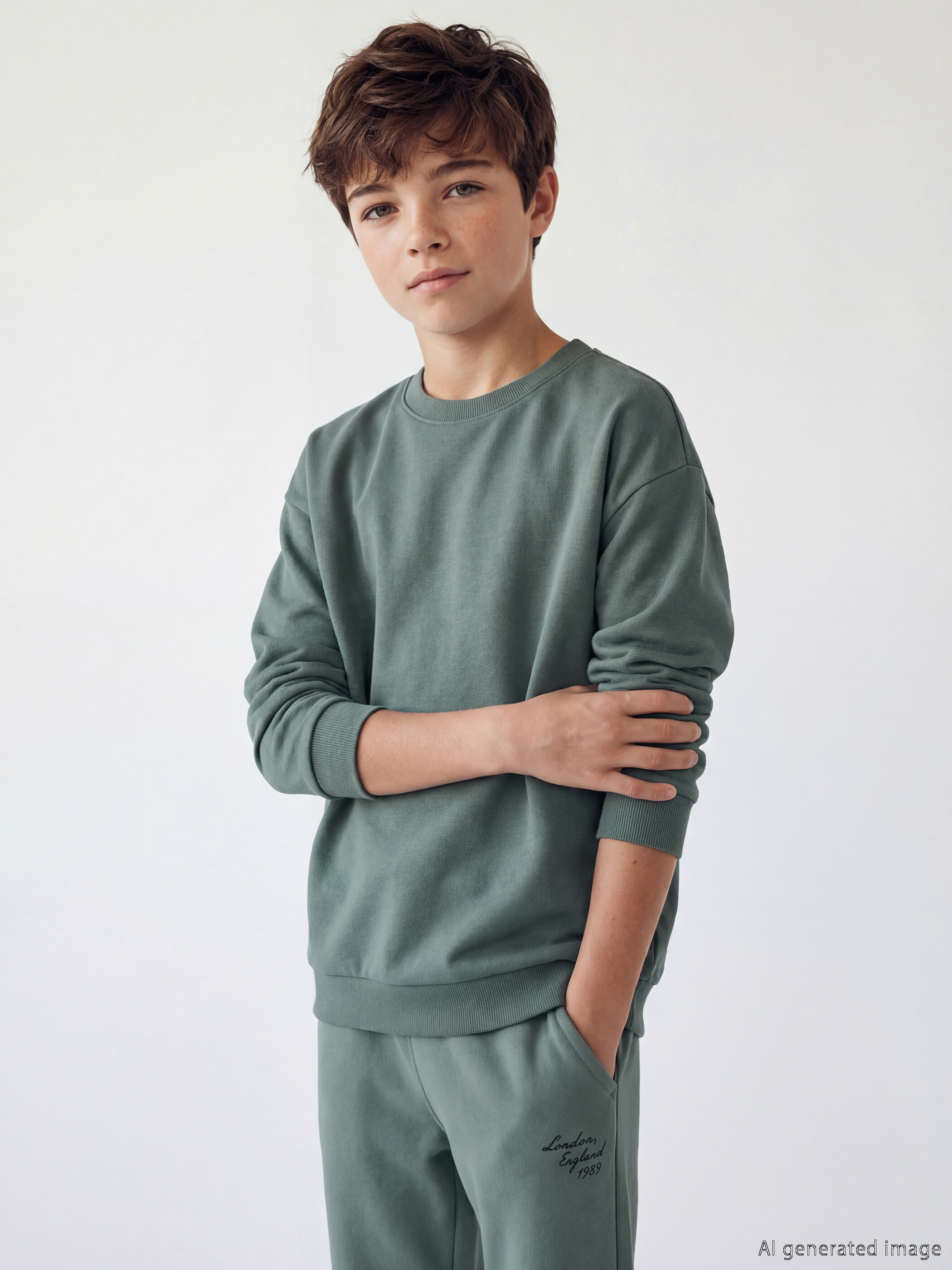 LCW Kids Bisiklet Yaka Erkek Çocuk Sweatshirt - S6I098Z4-H9D